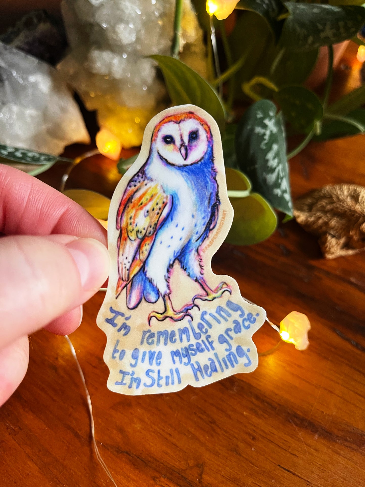 I Am Remembering To Give Myself Grace I Am Still Healing: Mental Health Sticker