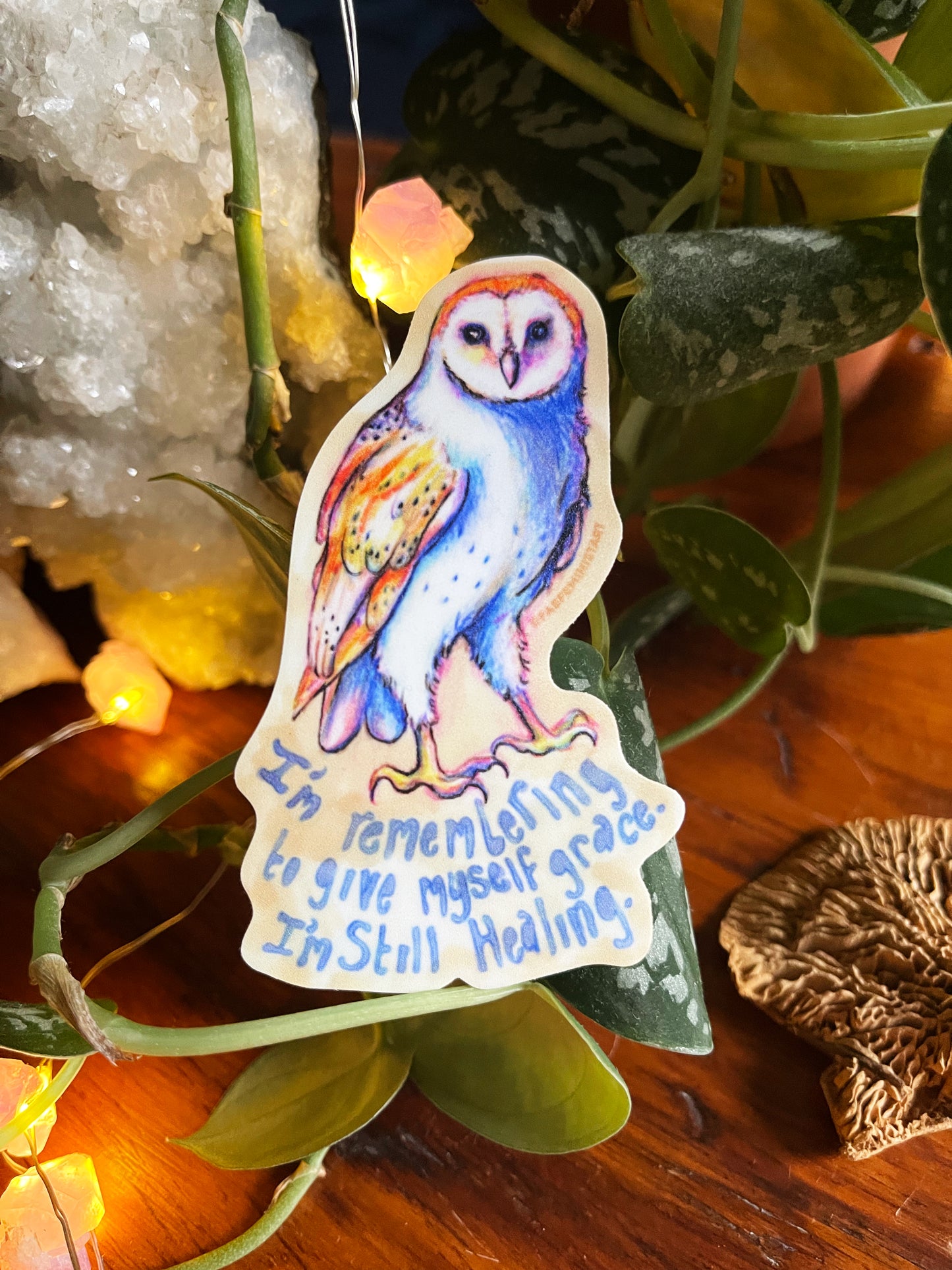 I Am Remembering To Give Myself Grace I Am Still Healing: Mental Health Sticker
