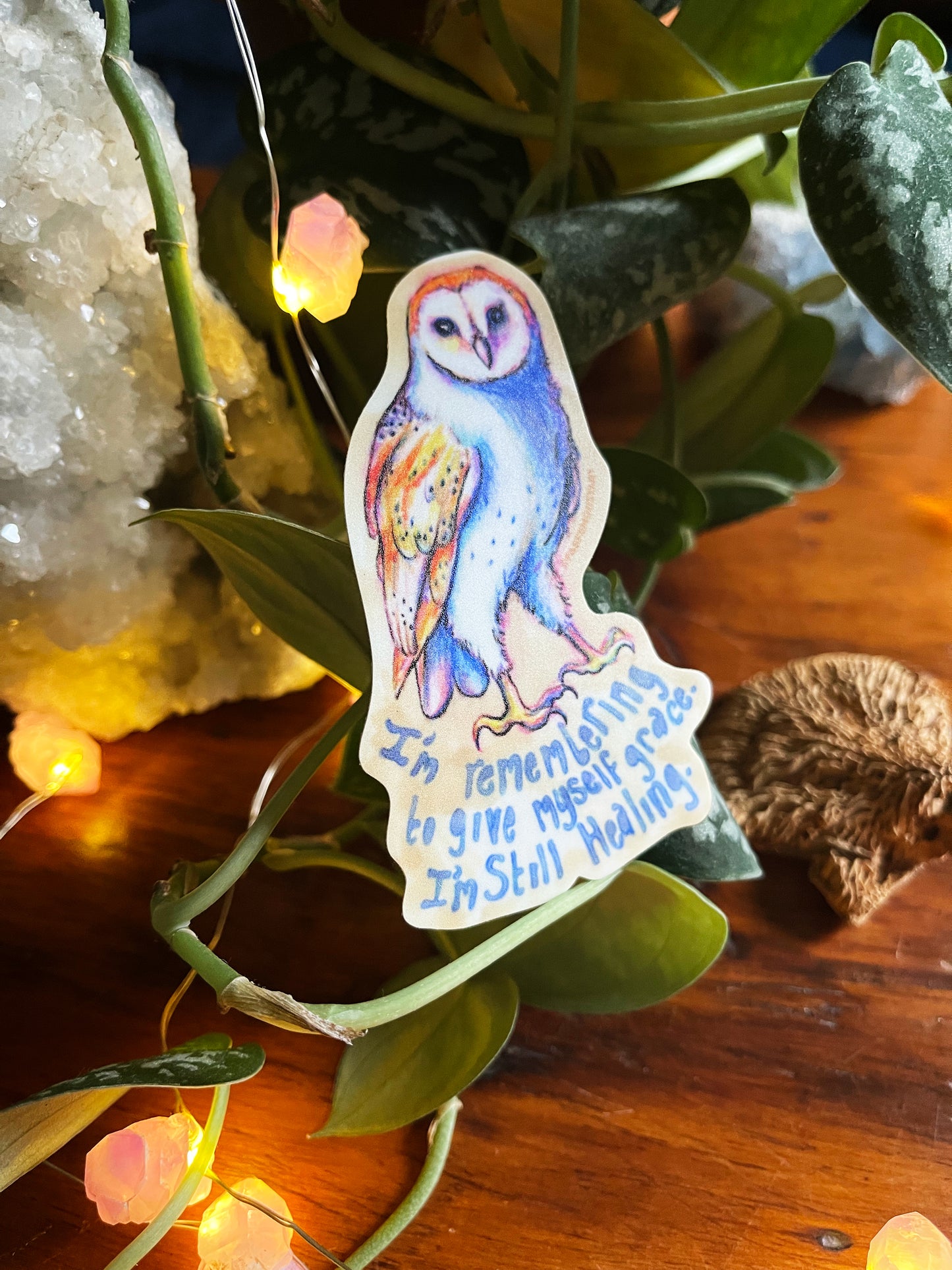 I Am Remembering To Give Myself Grace I Am Still Healing: Mental Health Sticker