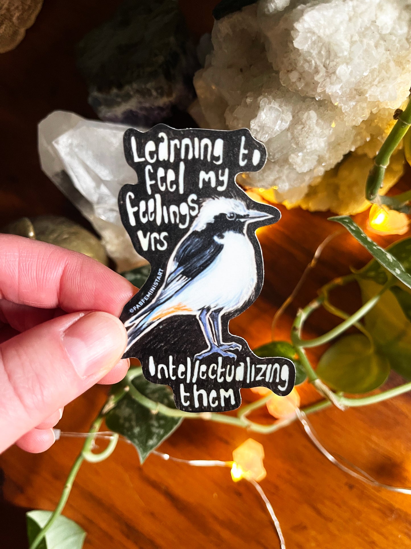 Learning To Feel My Feelings Vrs Intellectualizing Them: Mental Health Sticker