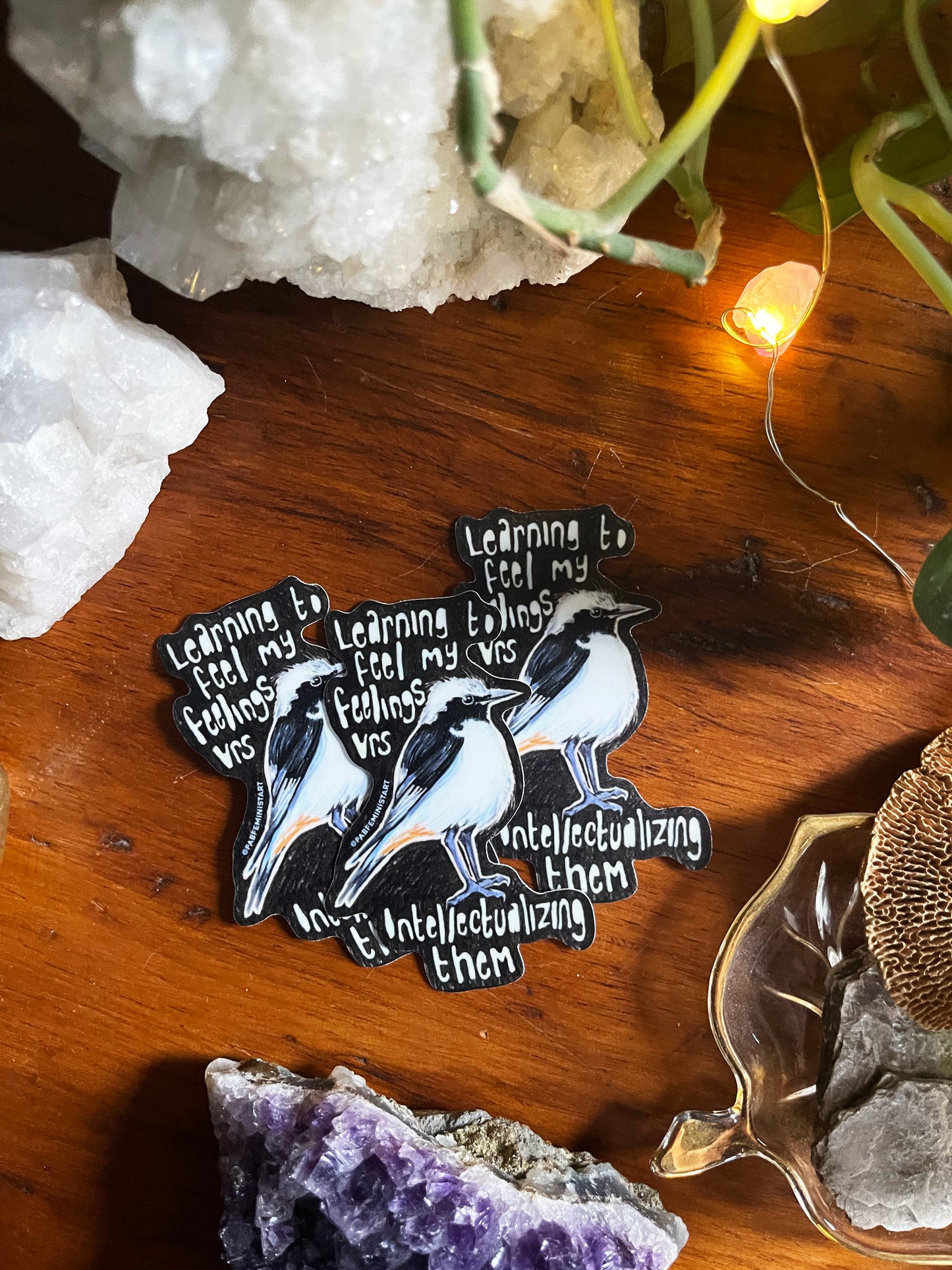 Learning To Feel My Feelings Vrs Intellectualizing Them: Mental Health Sticker