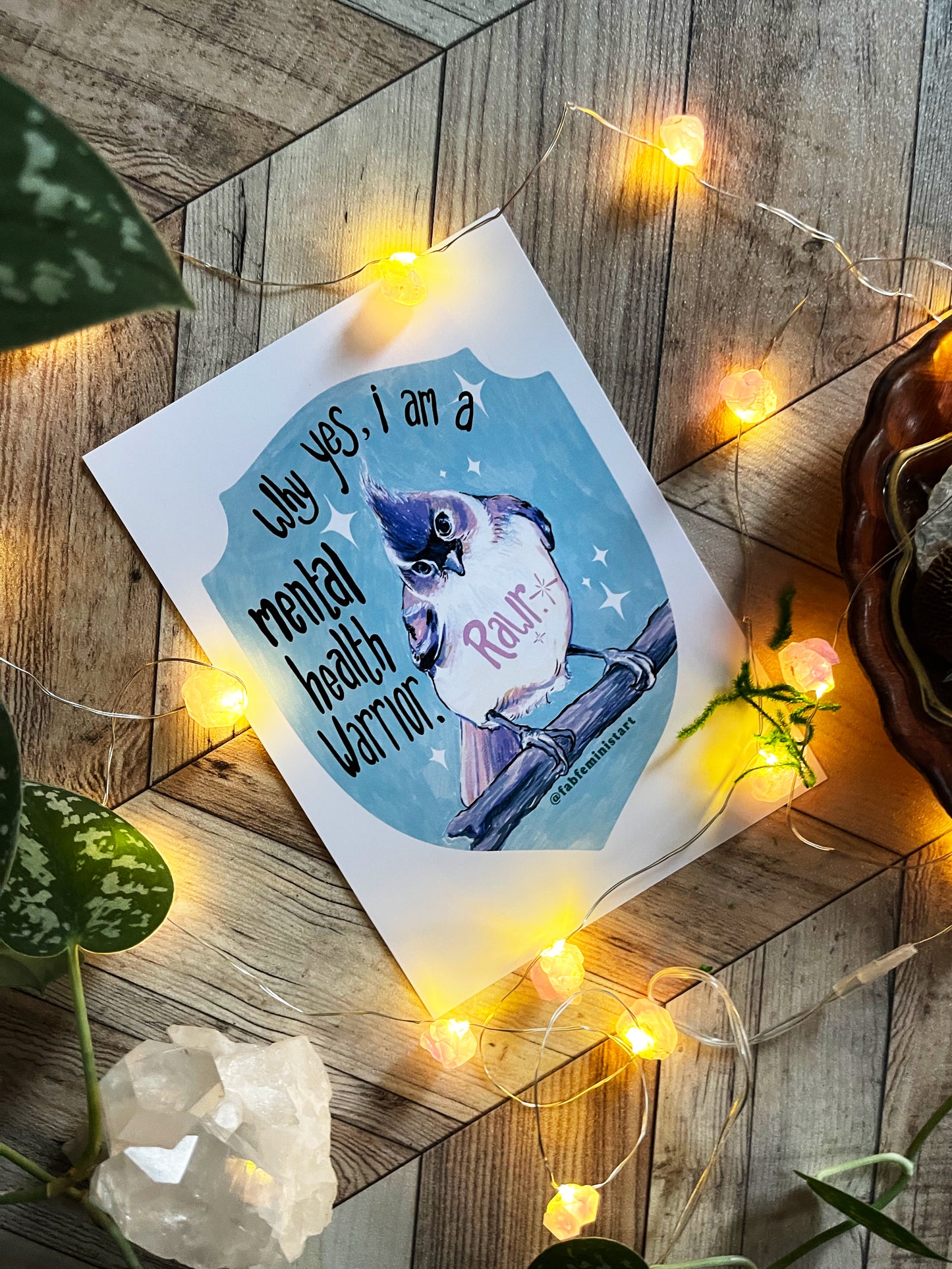 Why Yes I Am A Mental Health Warrior Rawr: Mental Health Print
