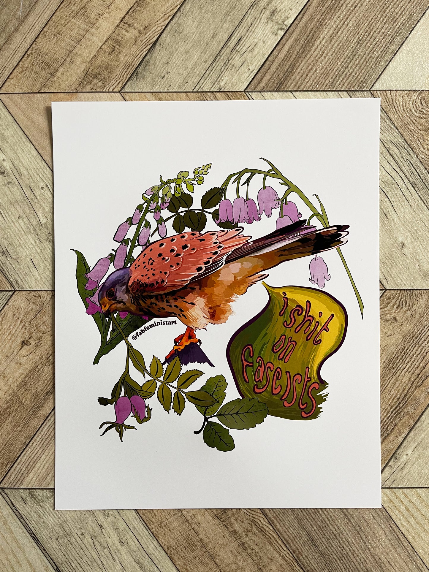 I Shit On Fascists: Feminist Art Print