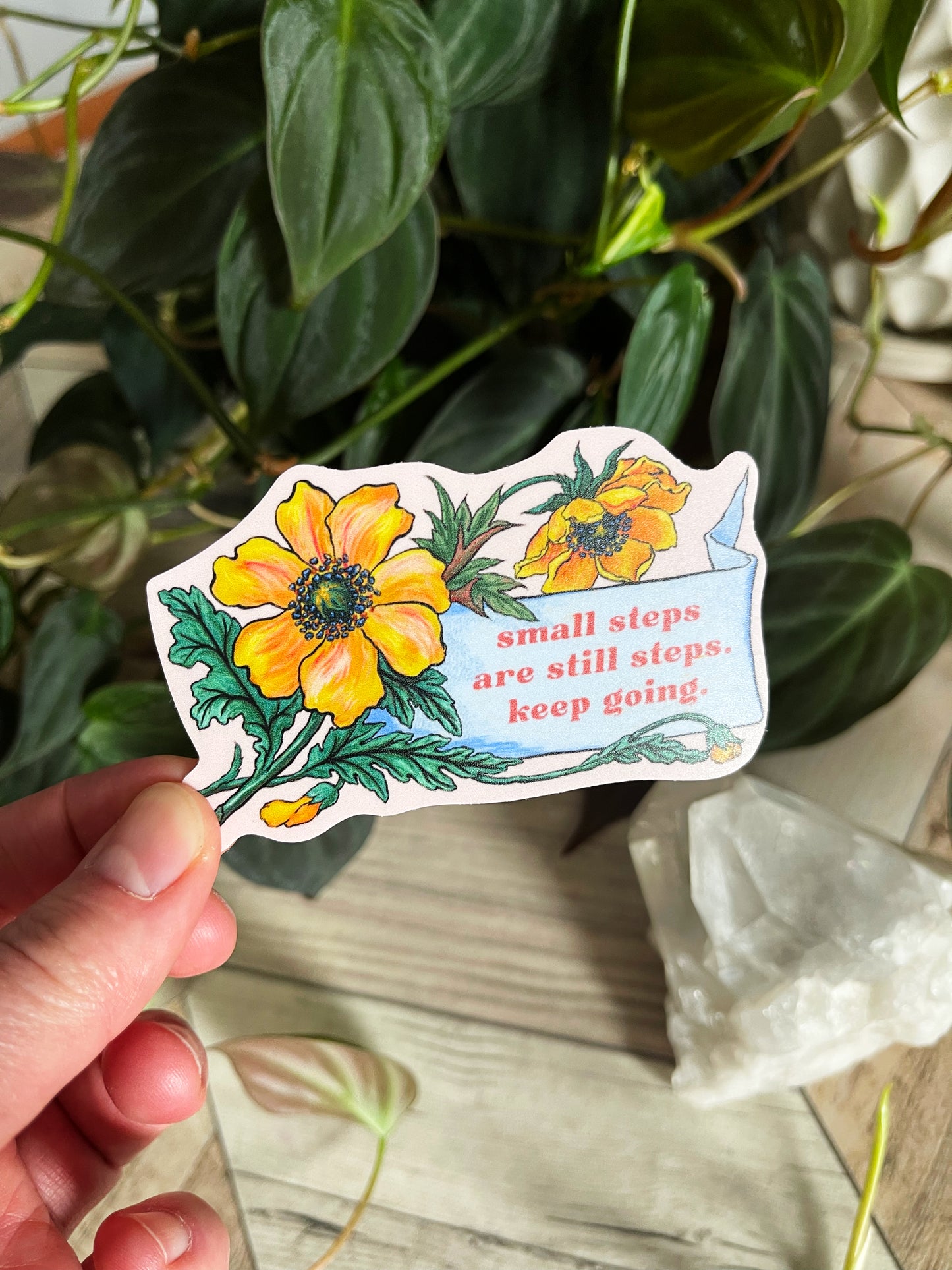 Small Steps Are Still Steps Keep Going: Feminist Sticker