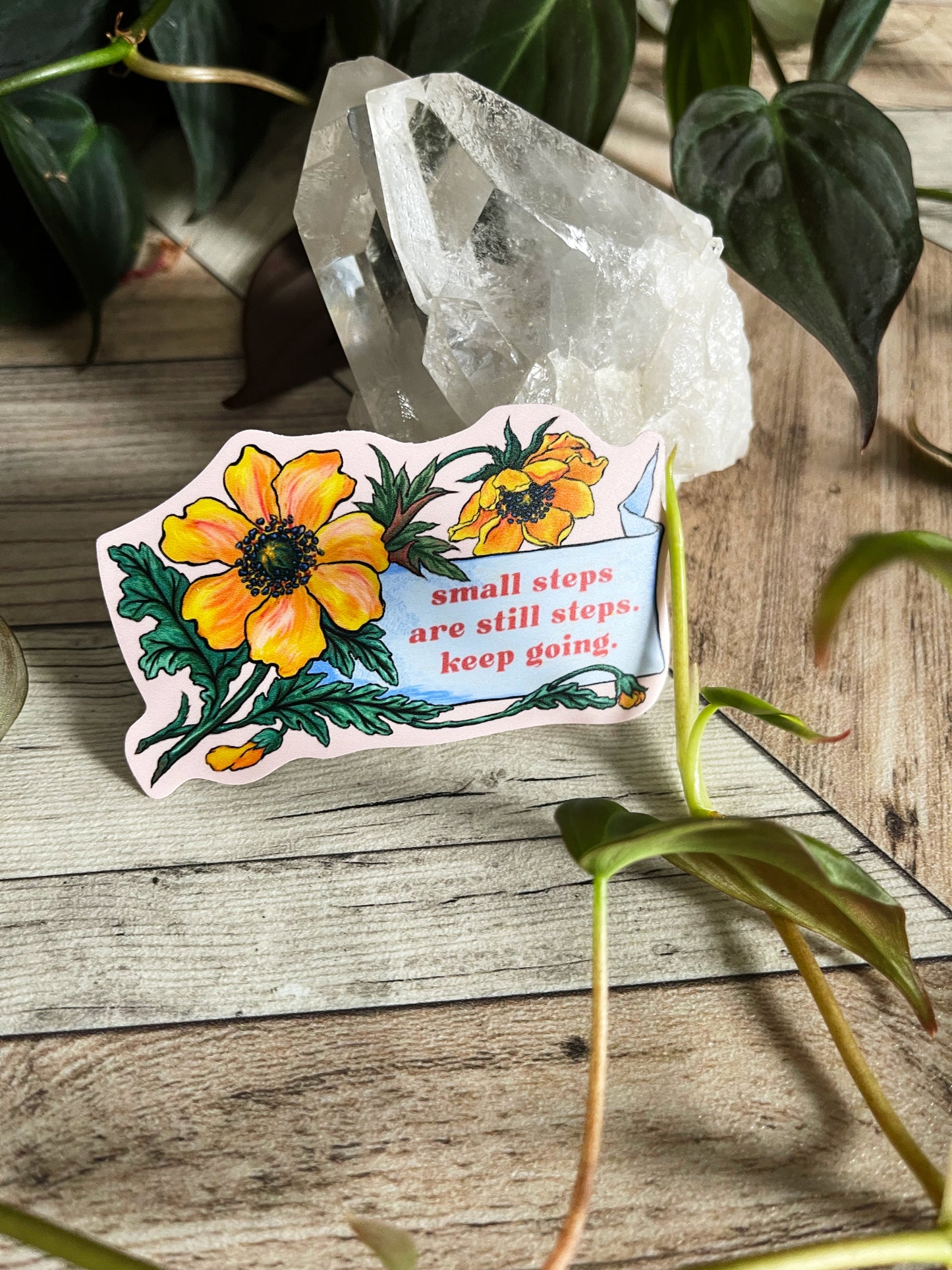Small Steps Are Still Steps Keep Going: Feminist Sticker