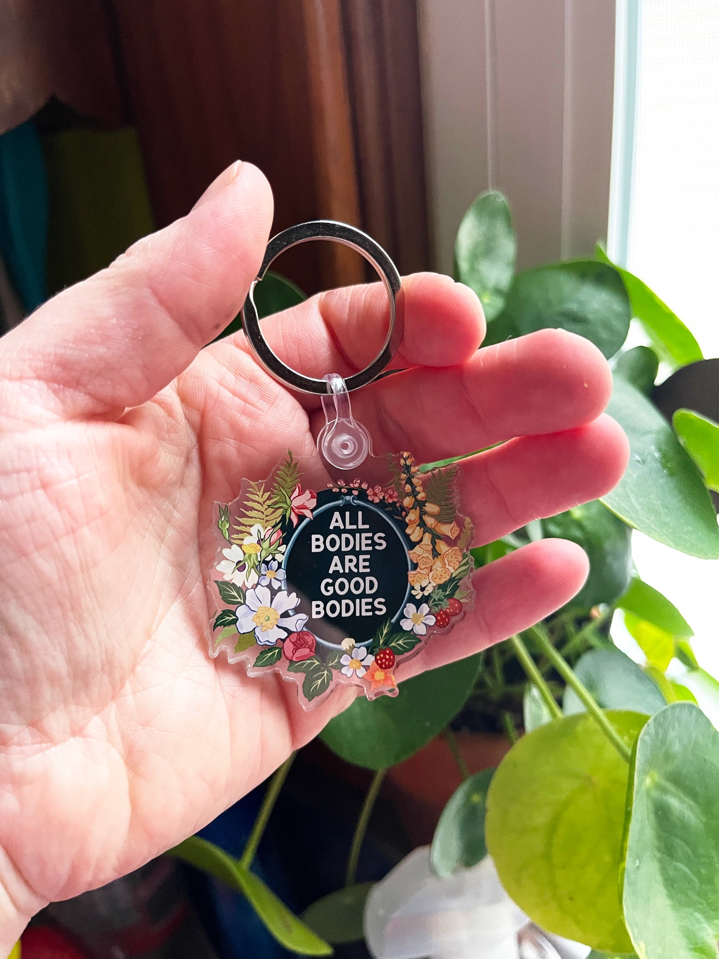 All bodies are good bodies: feminist keychain