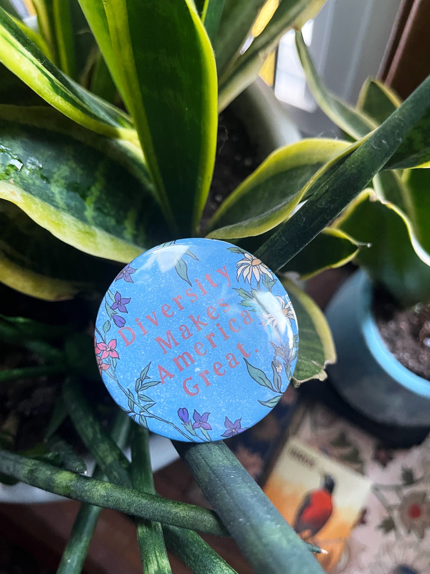 Diversity Makes America Great: Mental Health Pinback Button