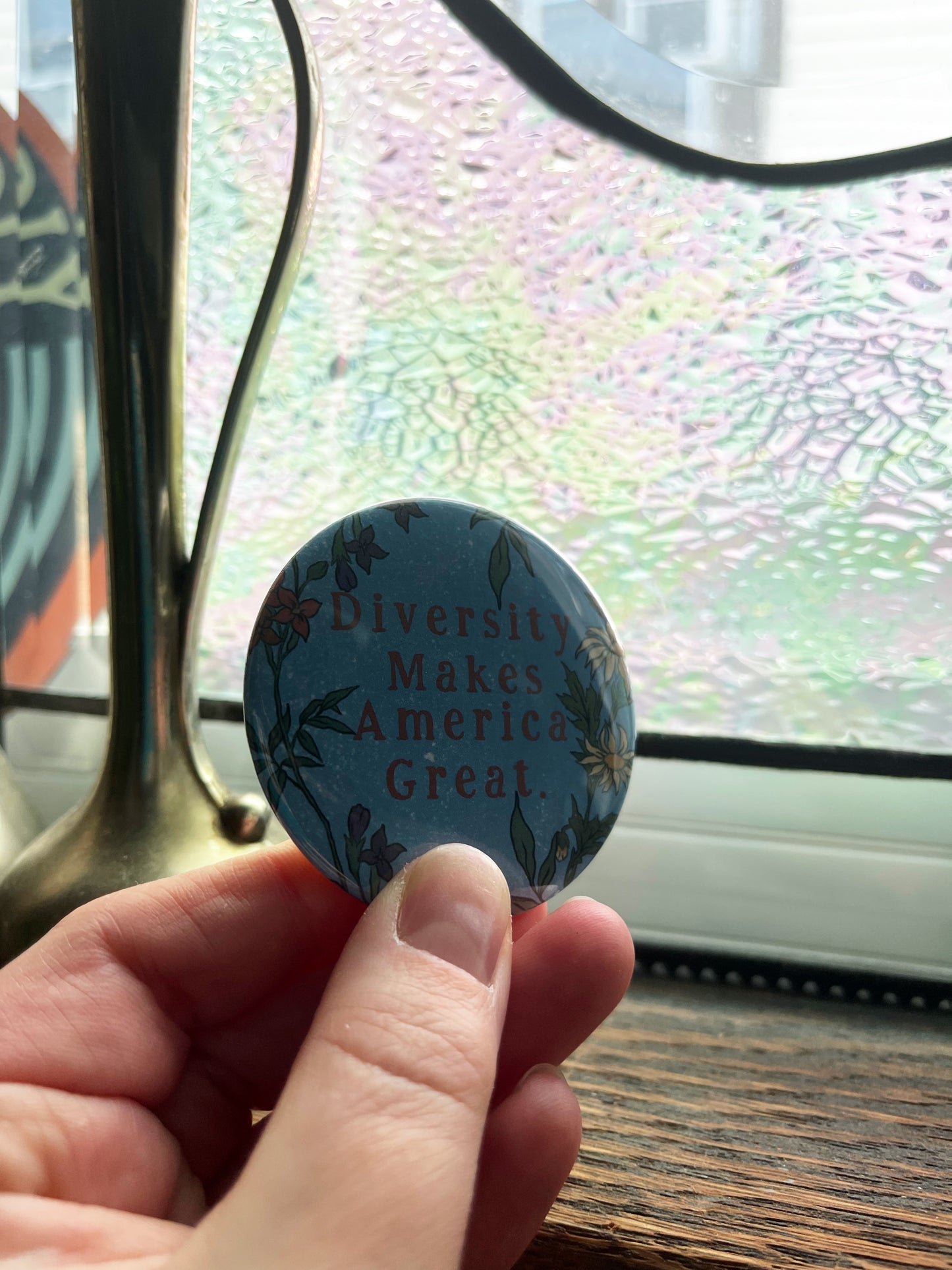 Diversity Makes America Great: Mental Health Pinback Button