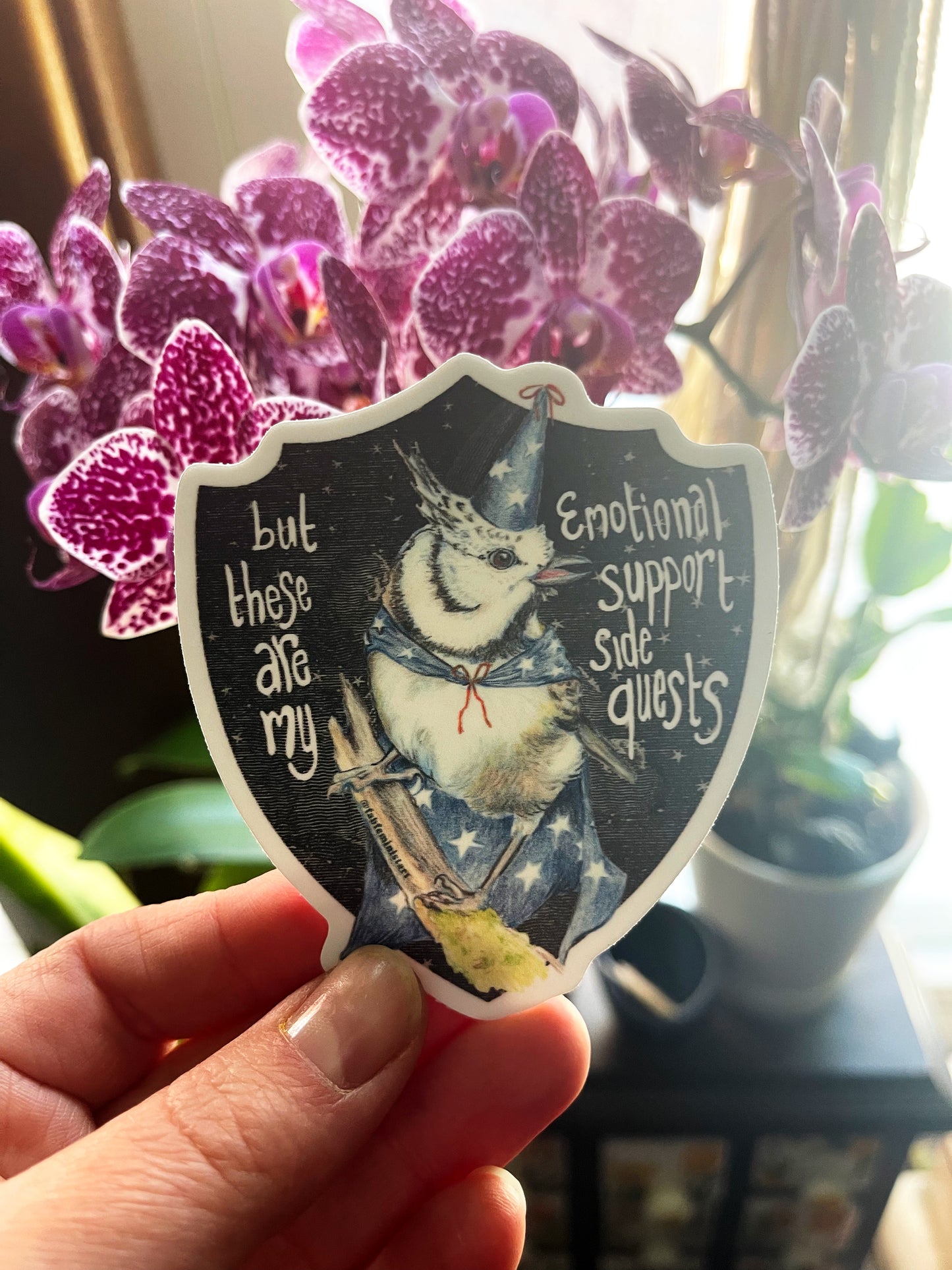 But These Are My Emotional Support Side Quests: Mental Health Sticker