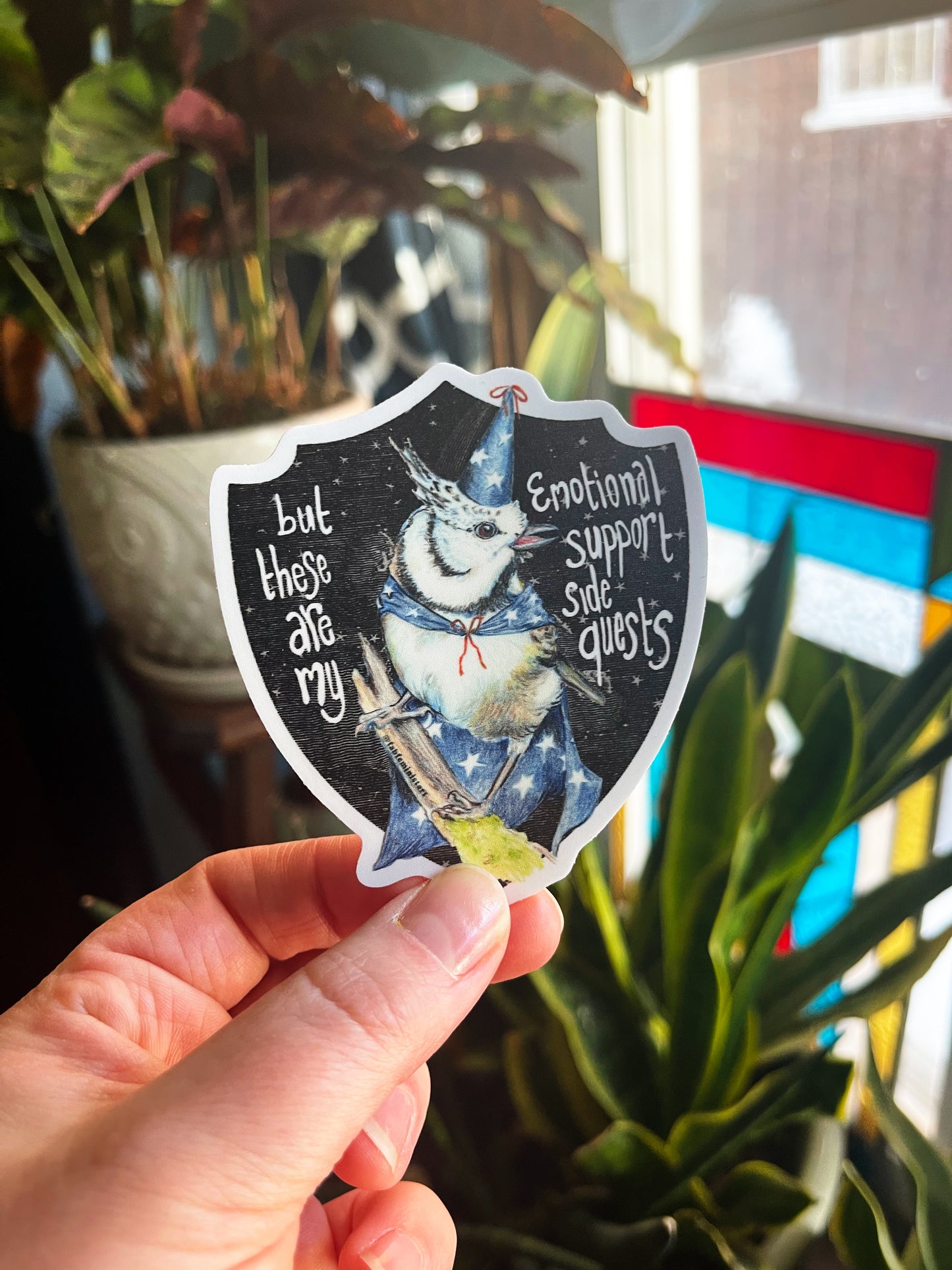 But These Are My Emotional Support Side Quests: Mental Health Sticker