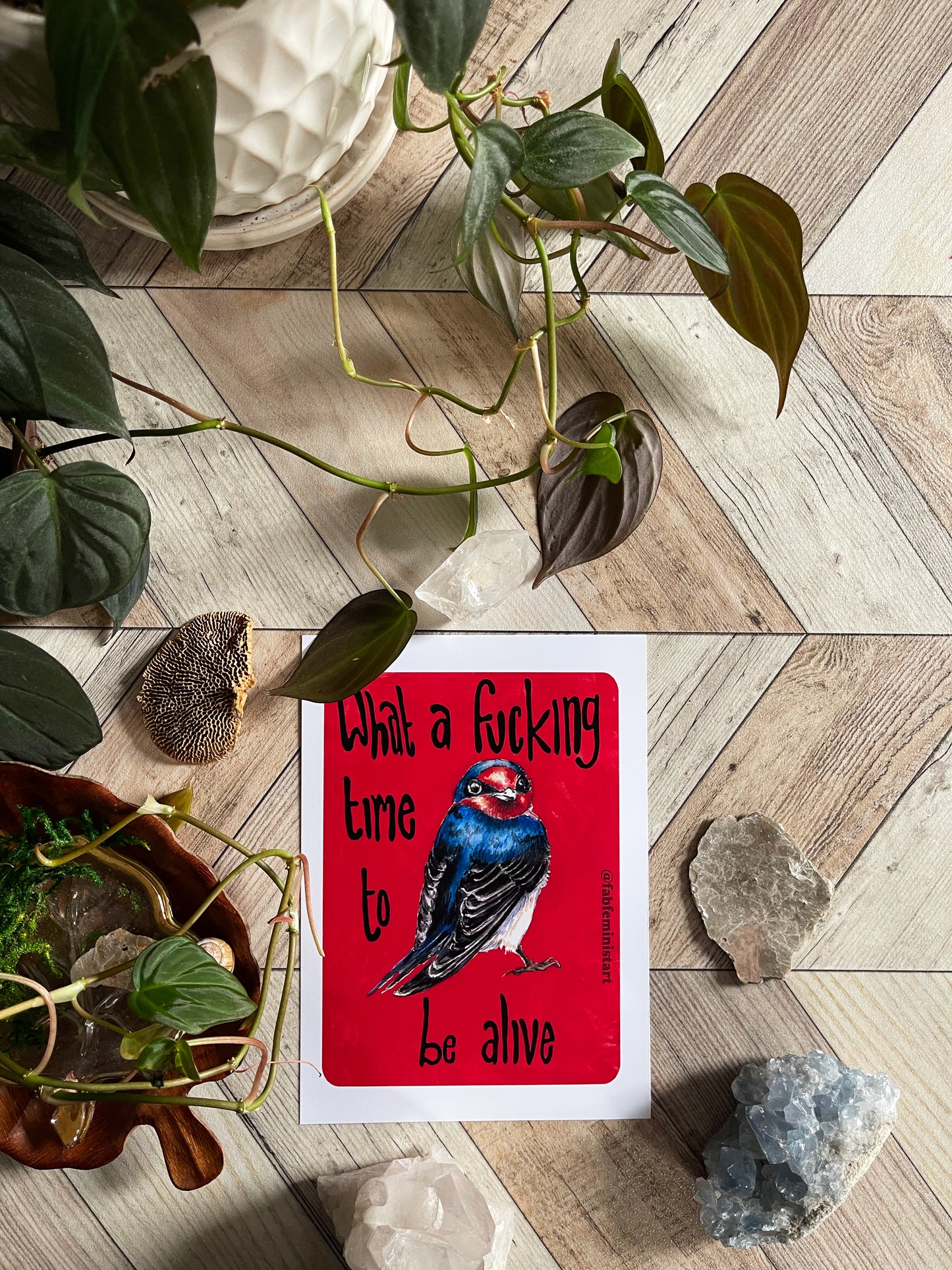 What A Fucking Time To Be Alive: Mental Health Art Print