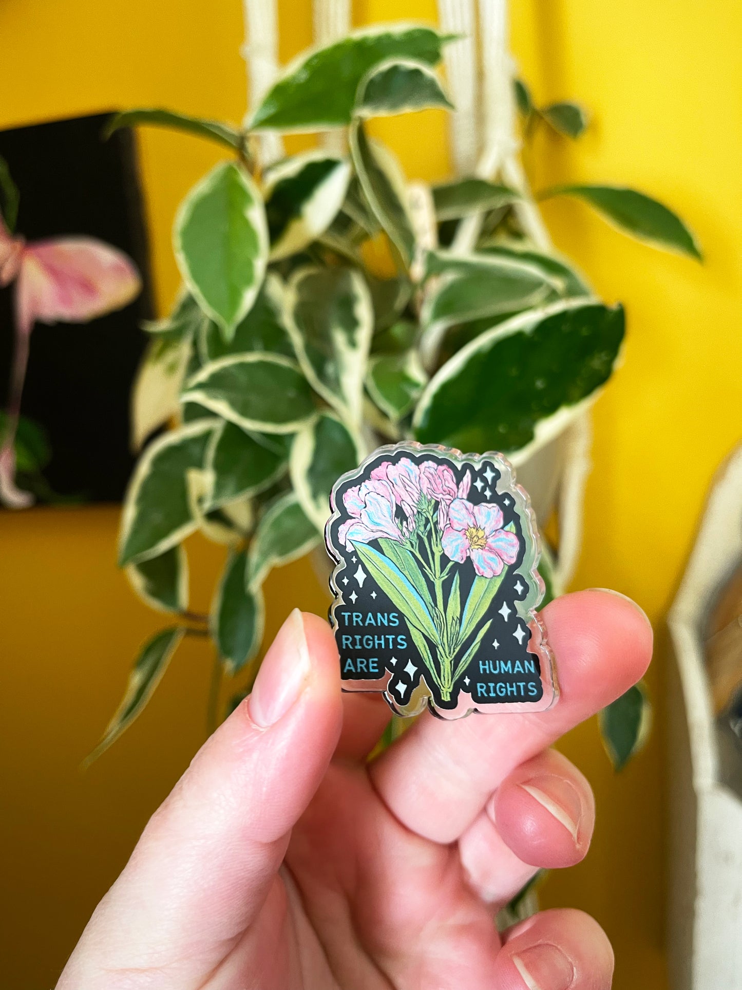 Trans Rights Are Human Rights: Acrylic Pride Pin