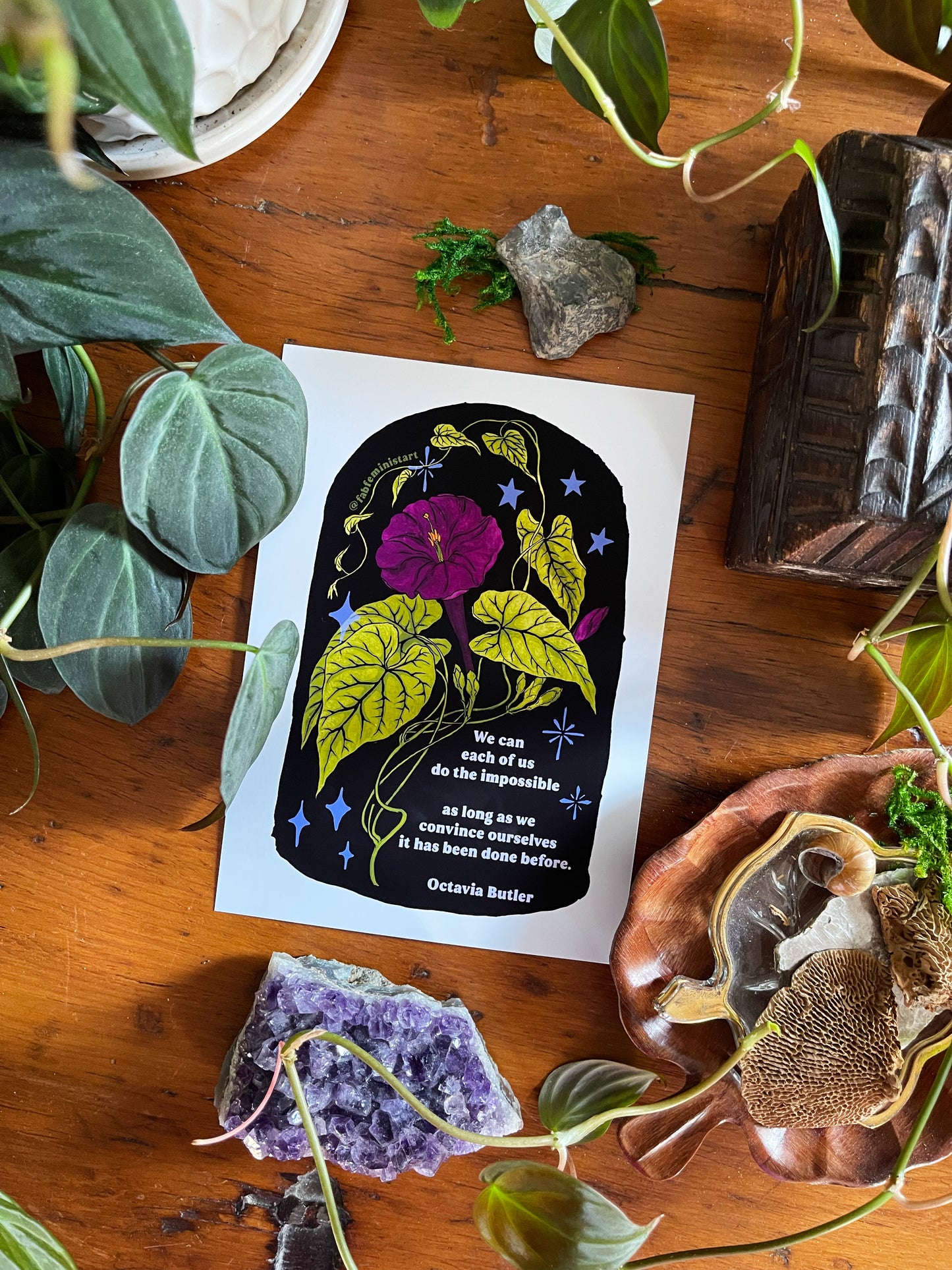 We can each of us do the impossible as long as we convince ourselves it has been done before, Octavia Butler: Feminist Art Print