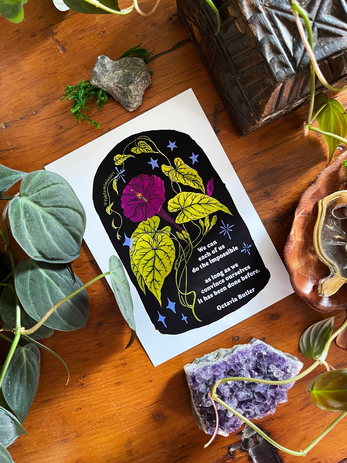 We can each of us do the impossible as long as we convince ourselves it has been done before, Octavia Butler: Feminist Art Print
