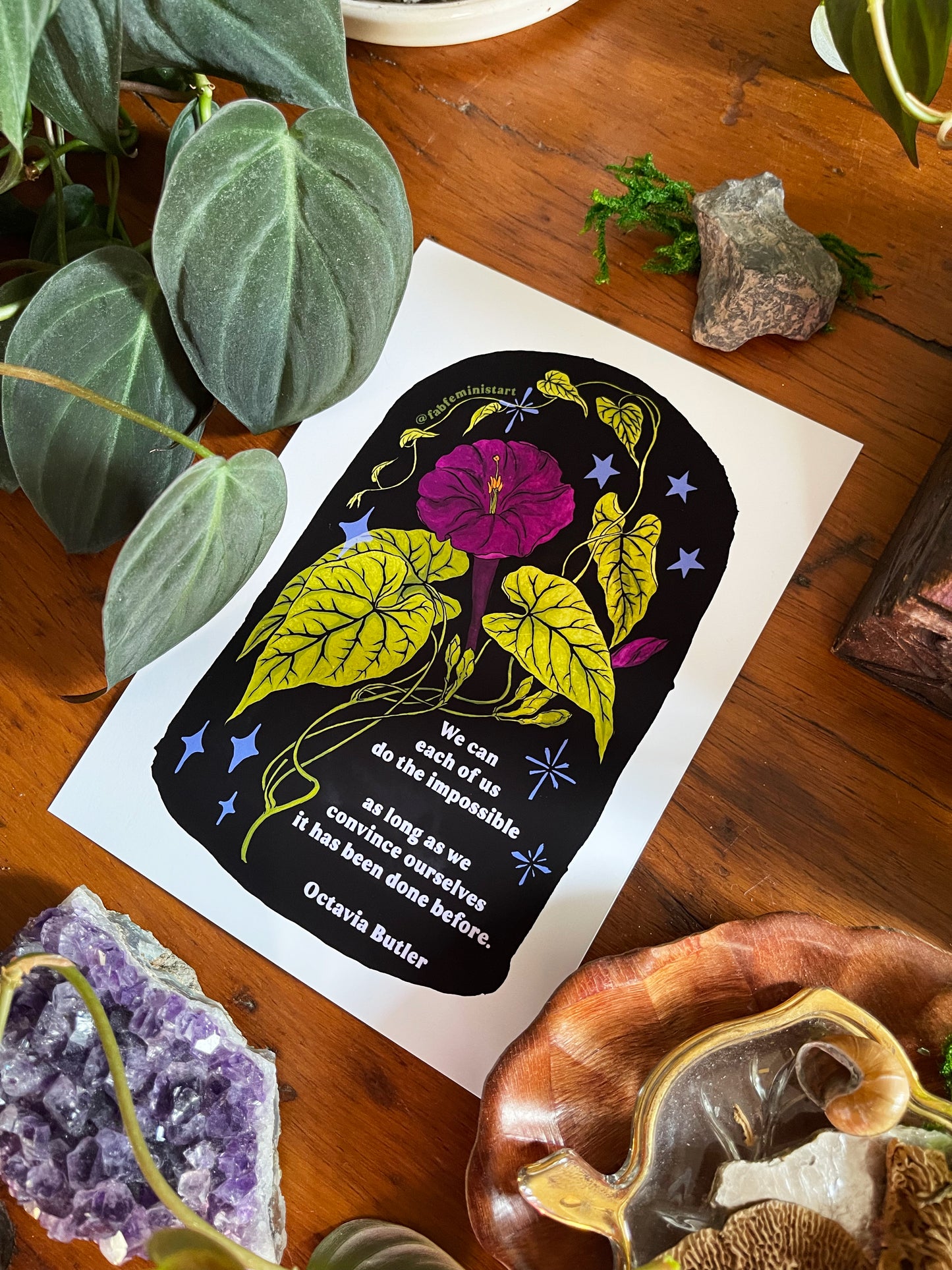 We can each of us do the impossible as long as we convince ourselves it has been done before, Octavia Butler: Feminist Art Print