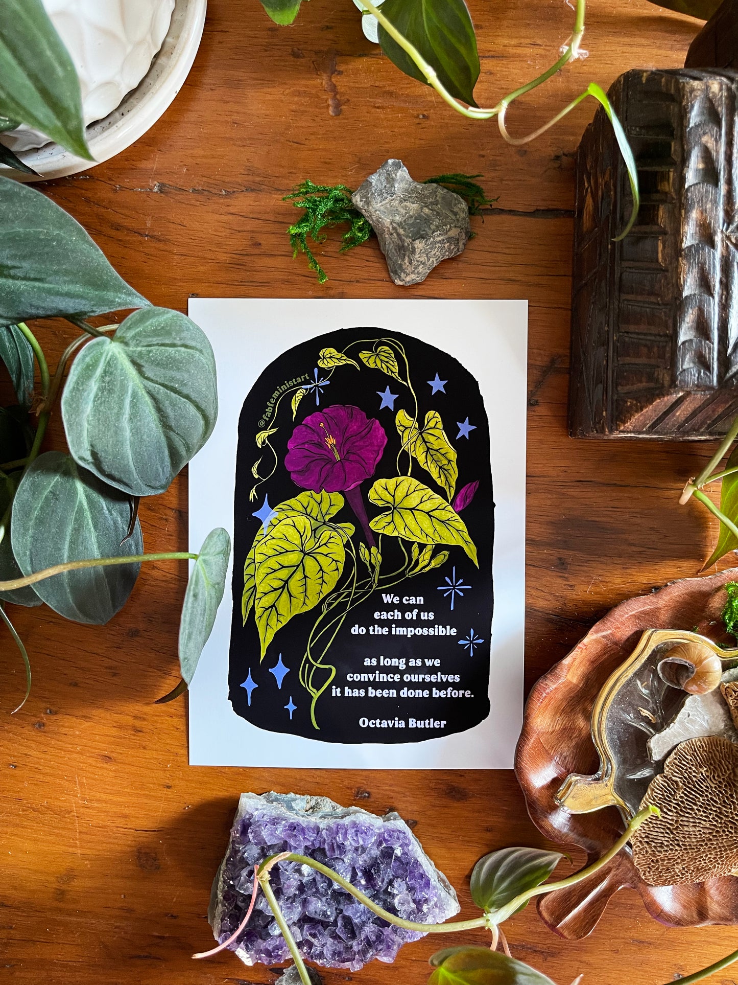 We can each of us do the impossible as long as we convince ourselves it has been done before, Octavia Butler: Feminist Art Print