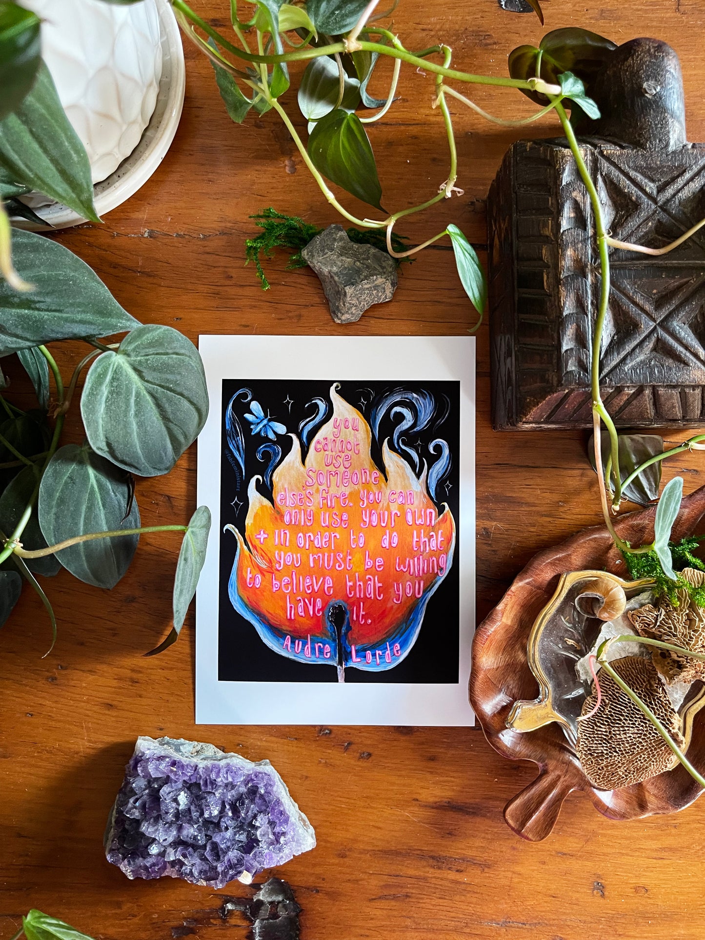 You cannot use someone else's fire, Audre Lorde: Feminist Print