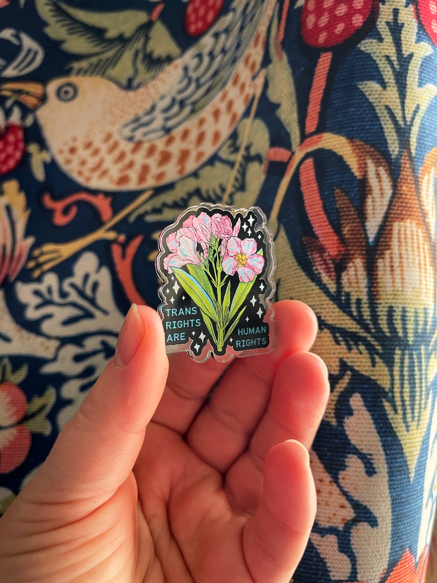 Trans Rights Are Human Rights: Acrylic Pride Pin