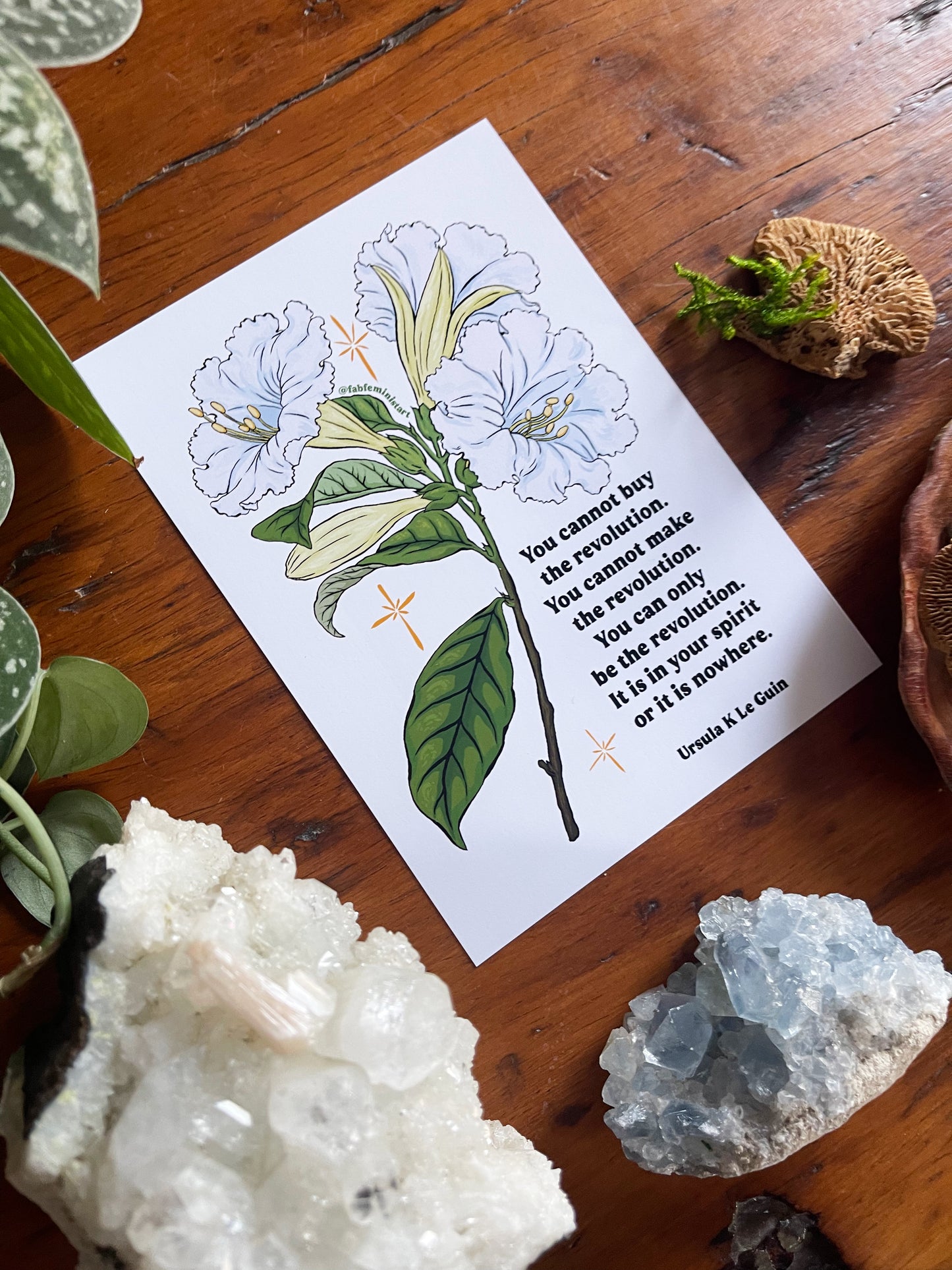 You Cannot Buy the Revolution, Ursula Le Guin: Feminist Art Print