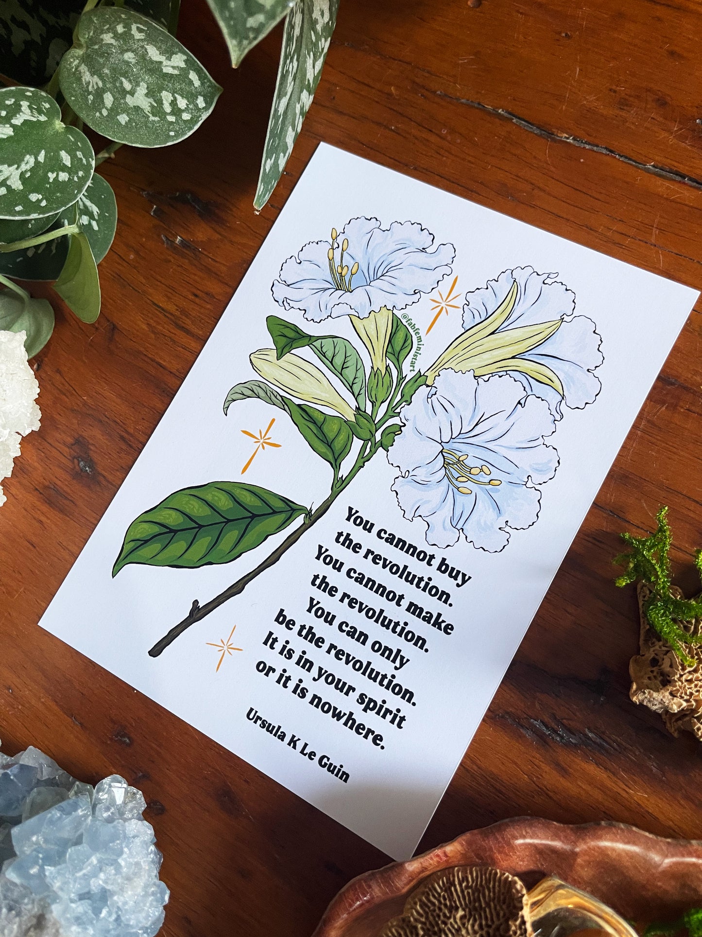 You Cannot Buy the Revolution, Ursula Le Guin: Feminist Art Print