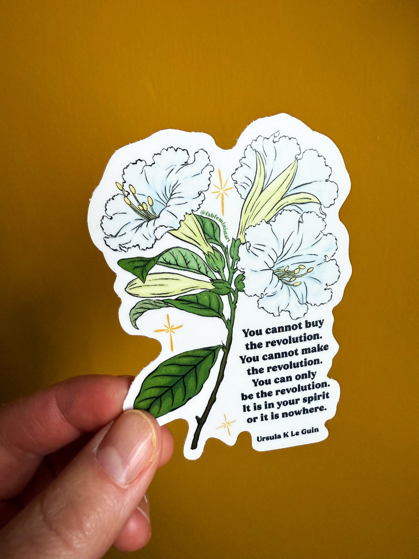 You Cannot Buy The Revolution, Ursula K Le Guin: Feminist Sticker