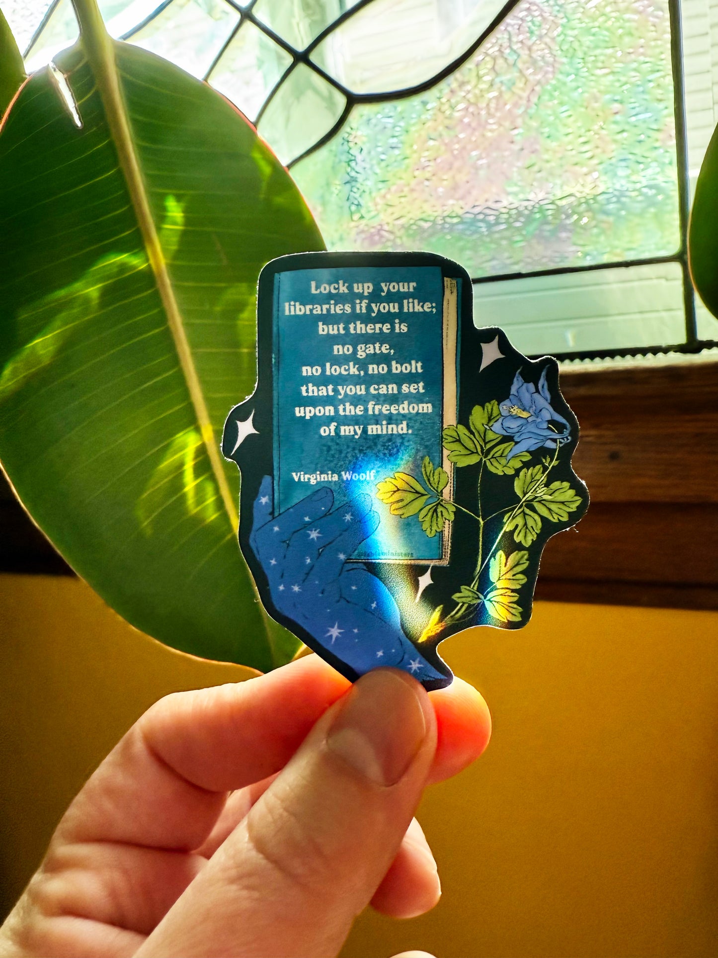 Lock Up Your Libraries If You Life, Virginia Woolf: Feminist Sticker