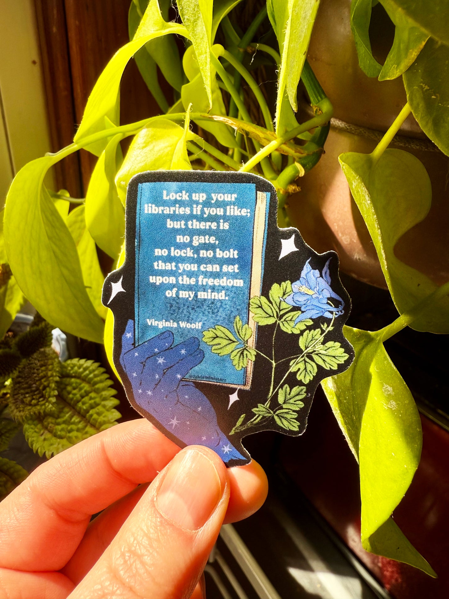Lock Up Your Libraries If You Life, Virginia Woolf: Feminist Sticker