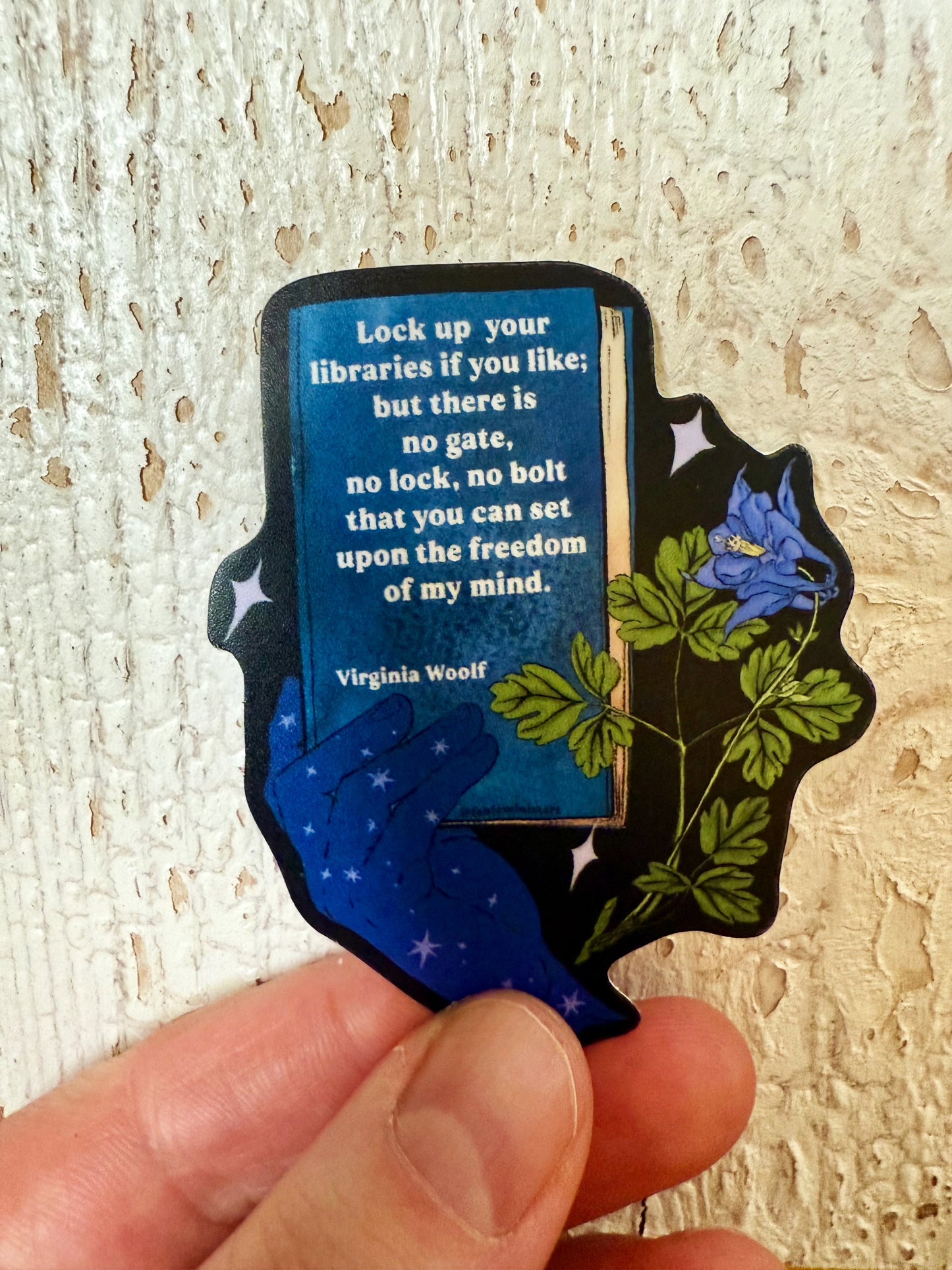 Lock Up Your Libraries If You Life, Virginia Woolf: Feminist Sticker