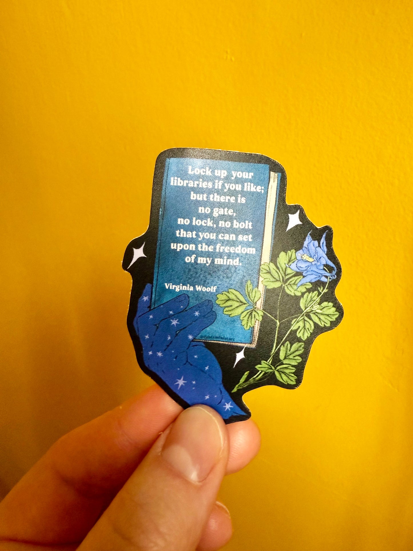 Lock Up Your Libraries If You Life, Virginia Woolf: Feminist Sticker