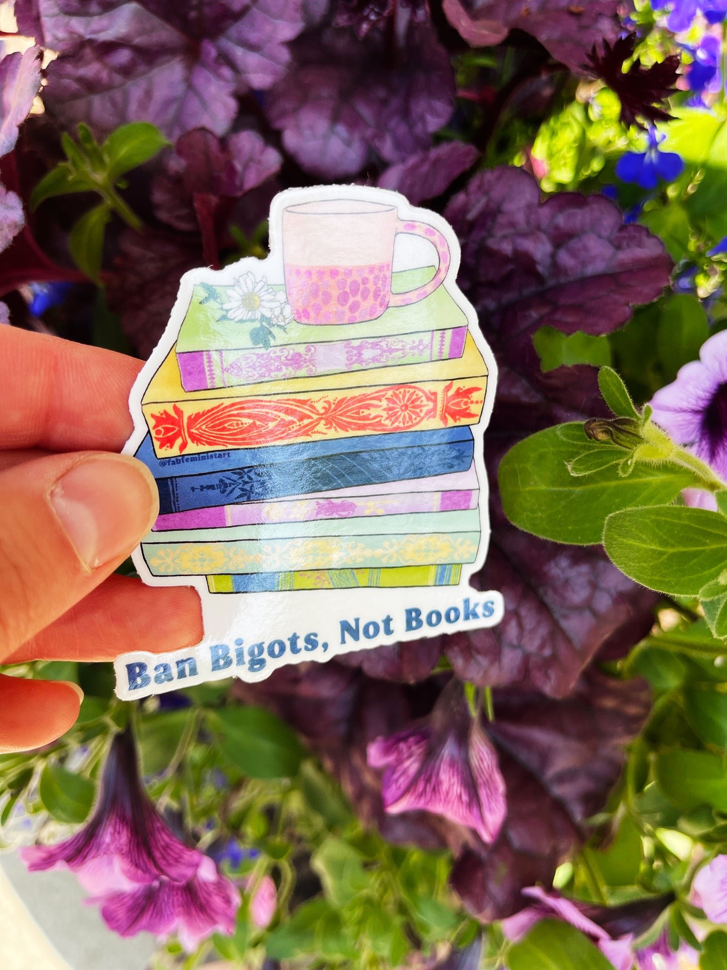 Ban Bigots Not Books: Feminist Sticker