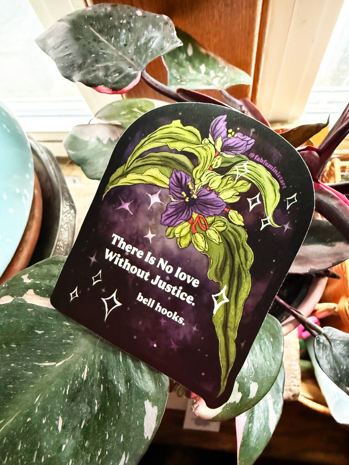 There is no love without justice, bell hooks: Feminist Sticker