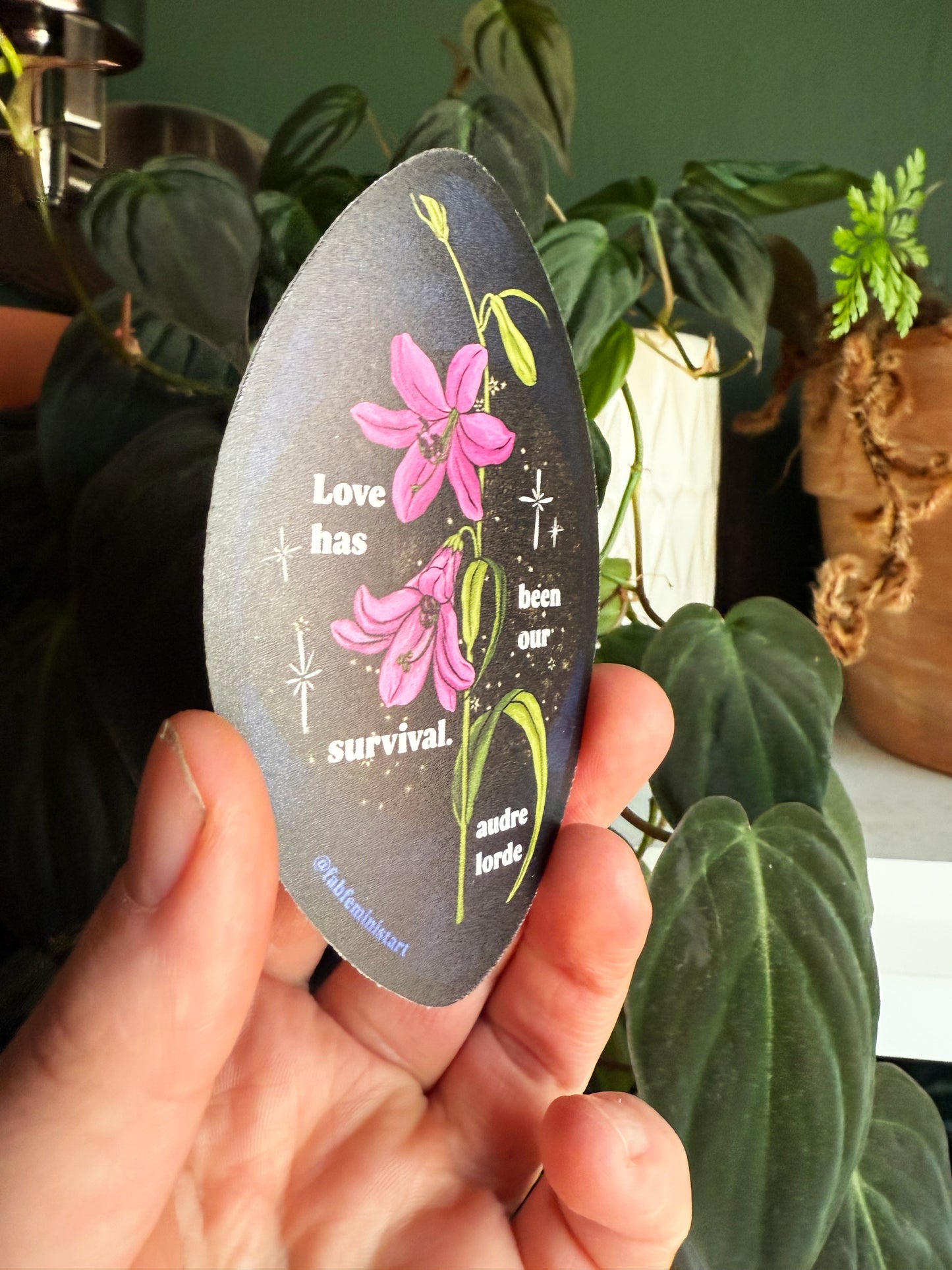 Love has been our survival, Audre Lorde: Feminist Sticker