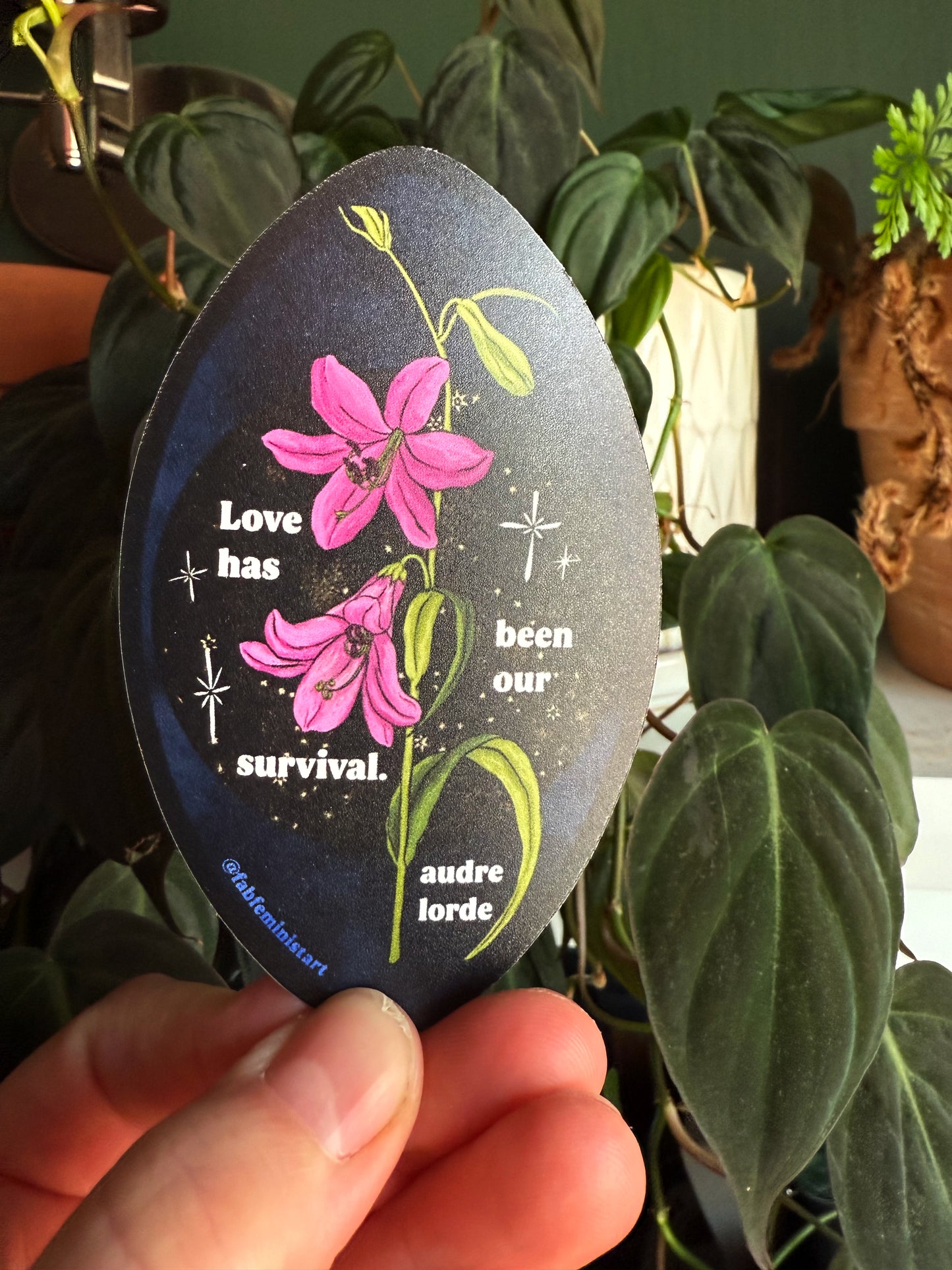 Love has been our survival, Audre Lorde: Feminist Sticker