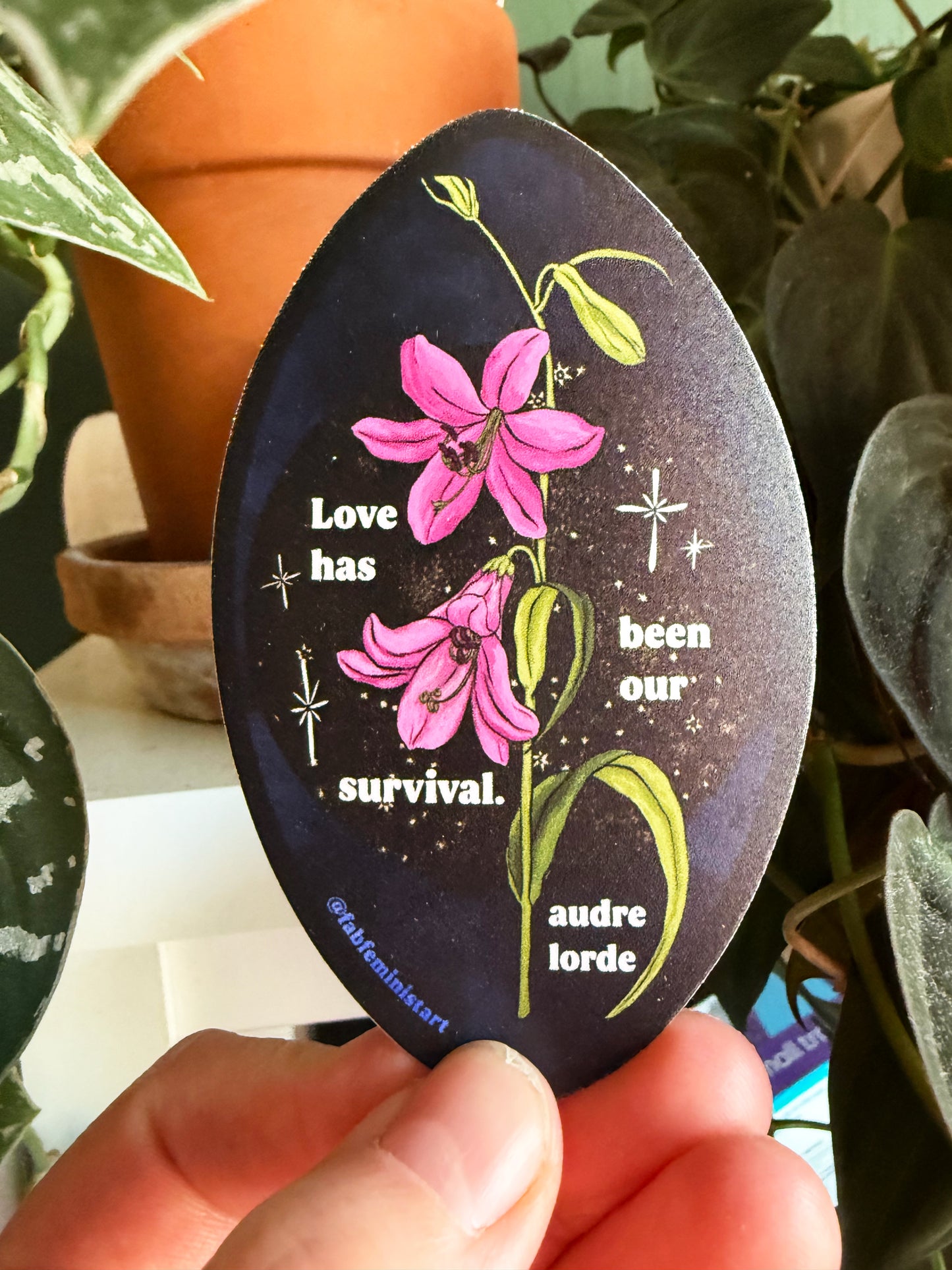 Love has been our survival, Audre Lorde: Feminist Sticker