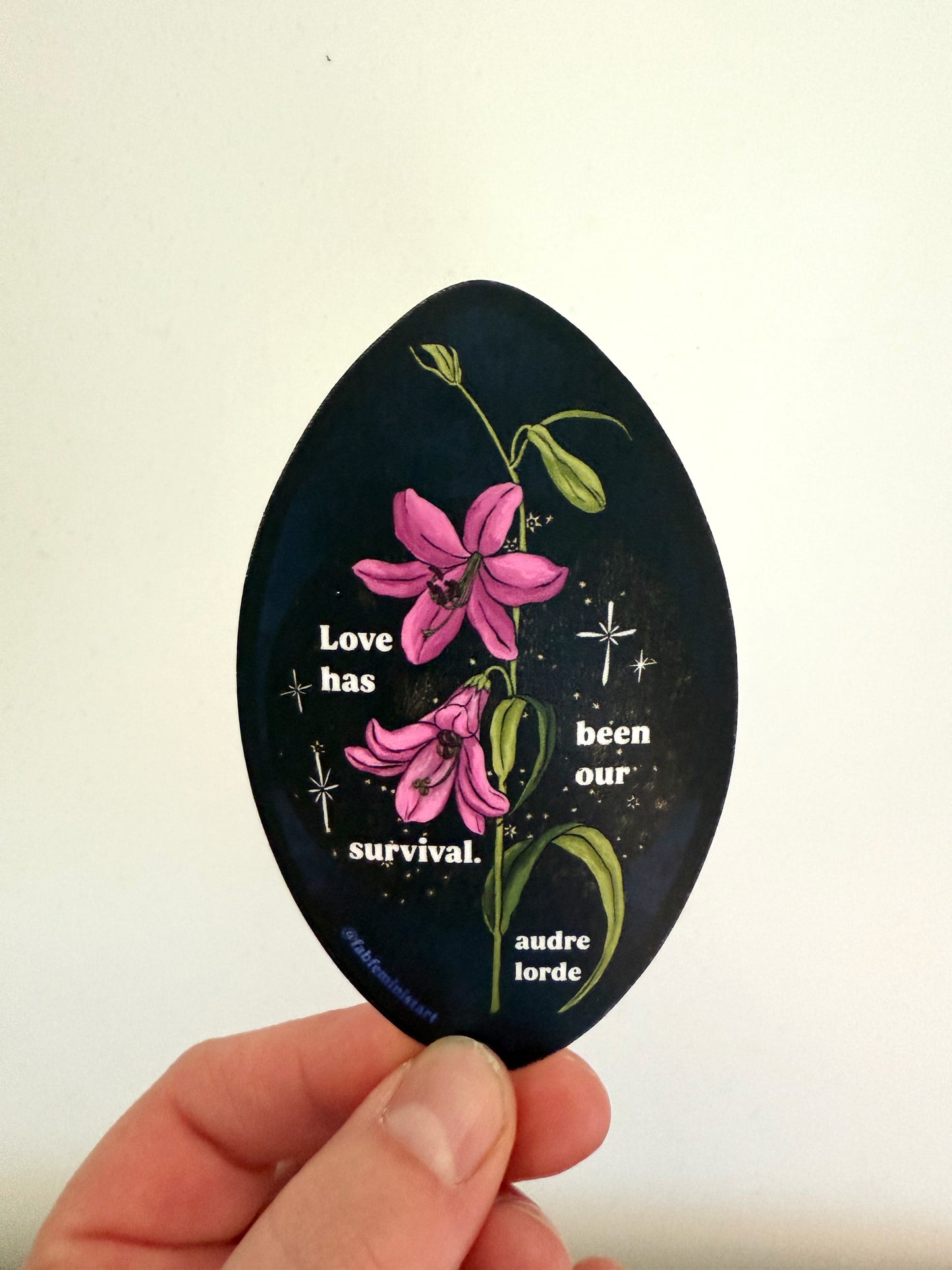 Love has been our survival, Audre Lorde: Feminist Sticker