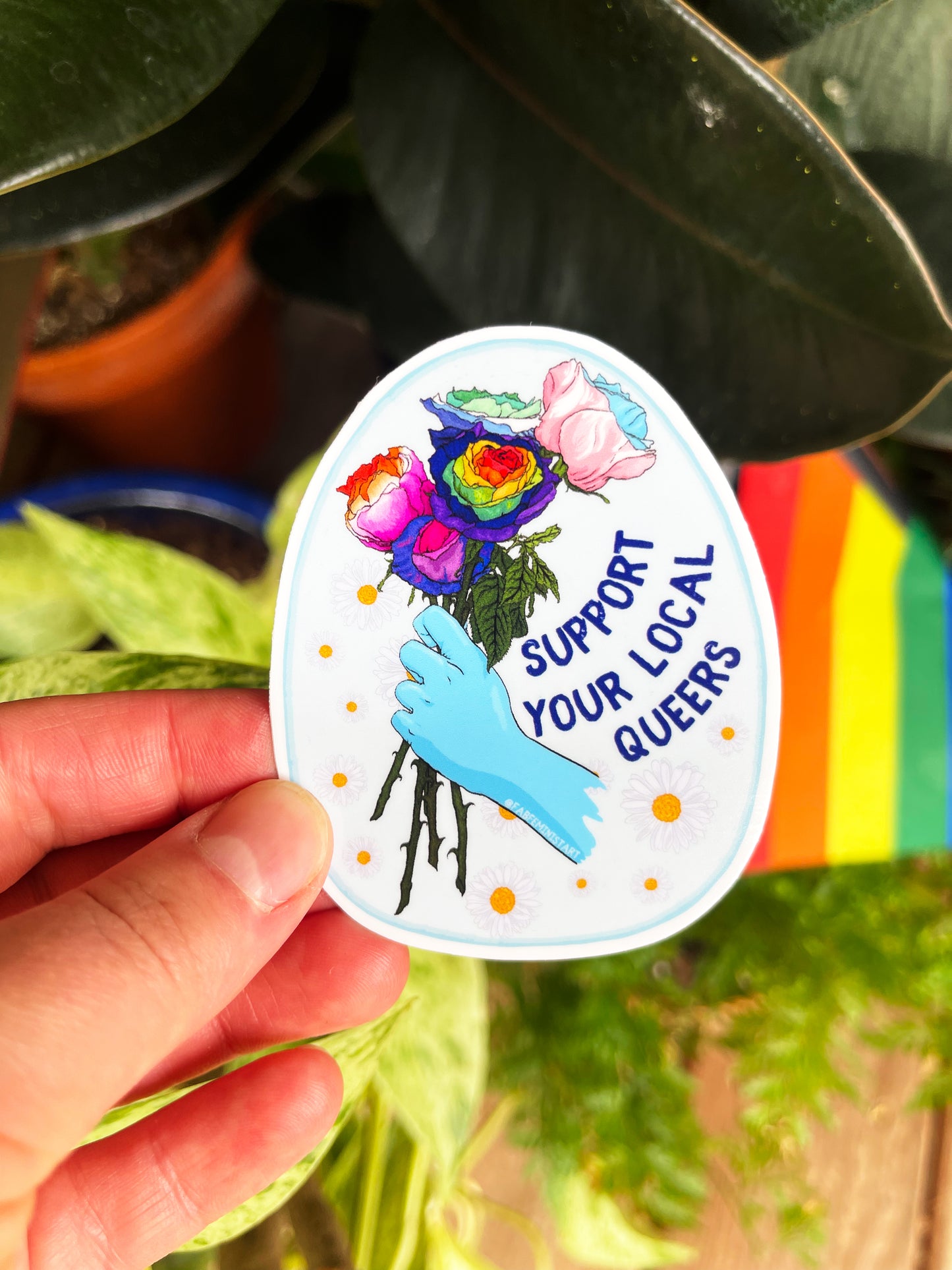 Support Your Local Queers: LGBTQ Pride Sticker