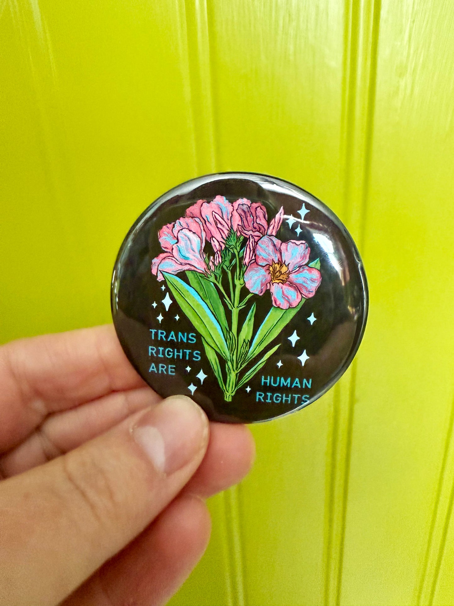 Trans Rights Are Human Rights: Mental Health Pinback Button