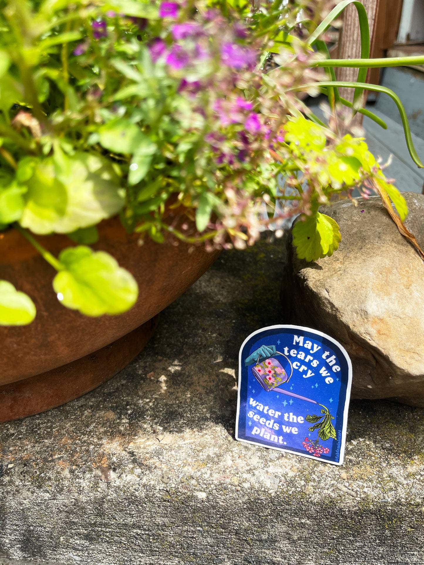 May The Tears We Cry Water The Seeds We Plant: Mental Health Sticker