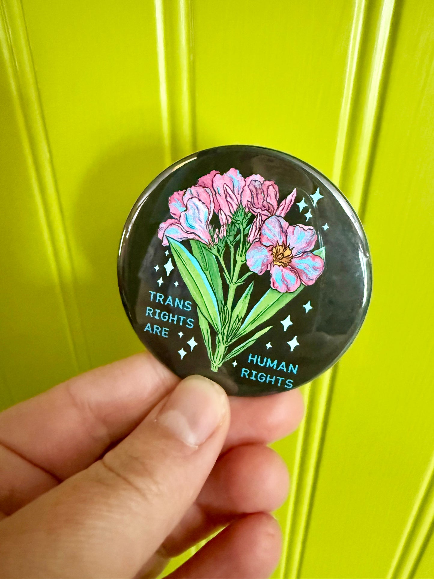 Trans Rights Are Human Rights: Mental Health Pinback Button