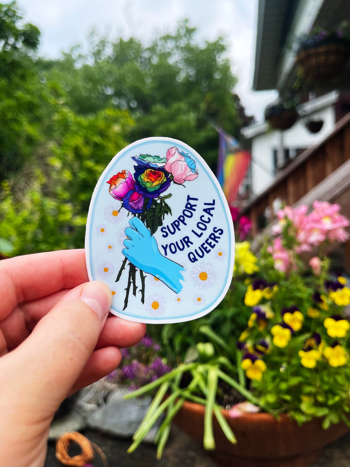 Support Your Local Queers: LGBTQ Pride Sticker