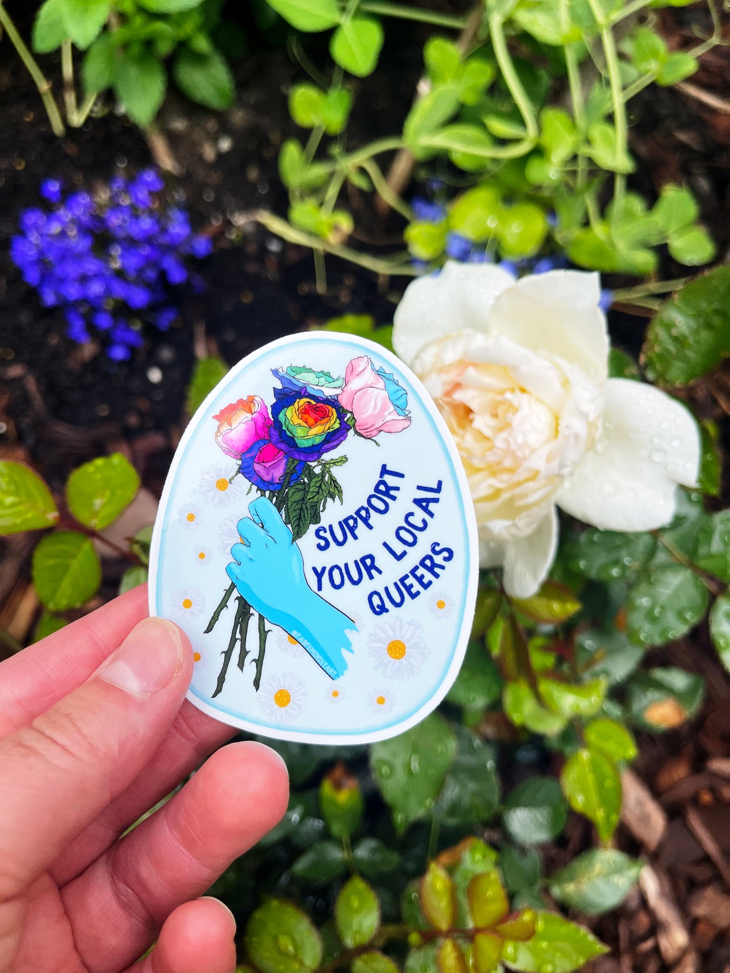 Support Your Local Queers: LGBTQ Pride Sticker