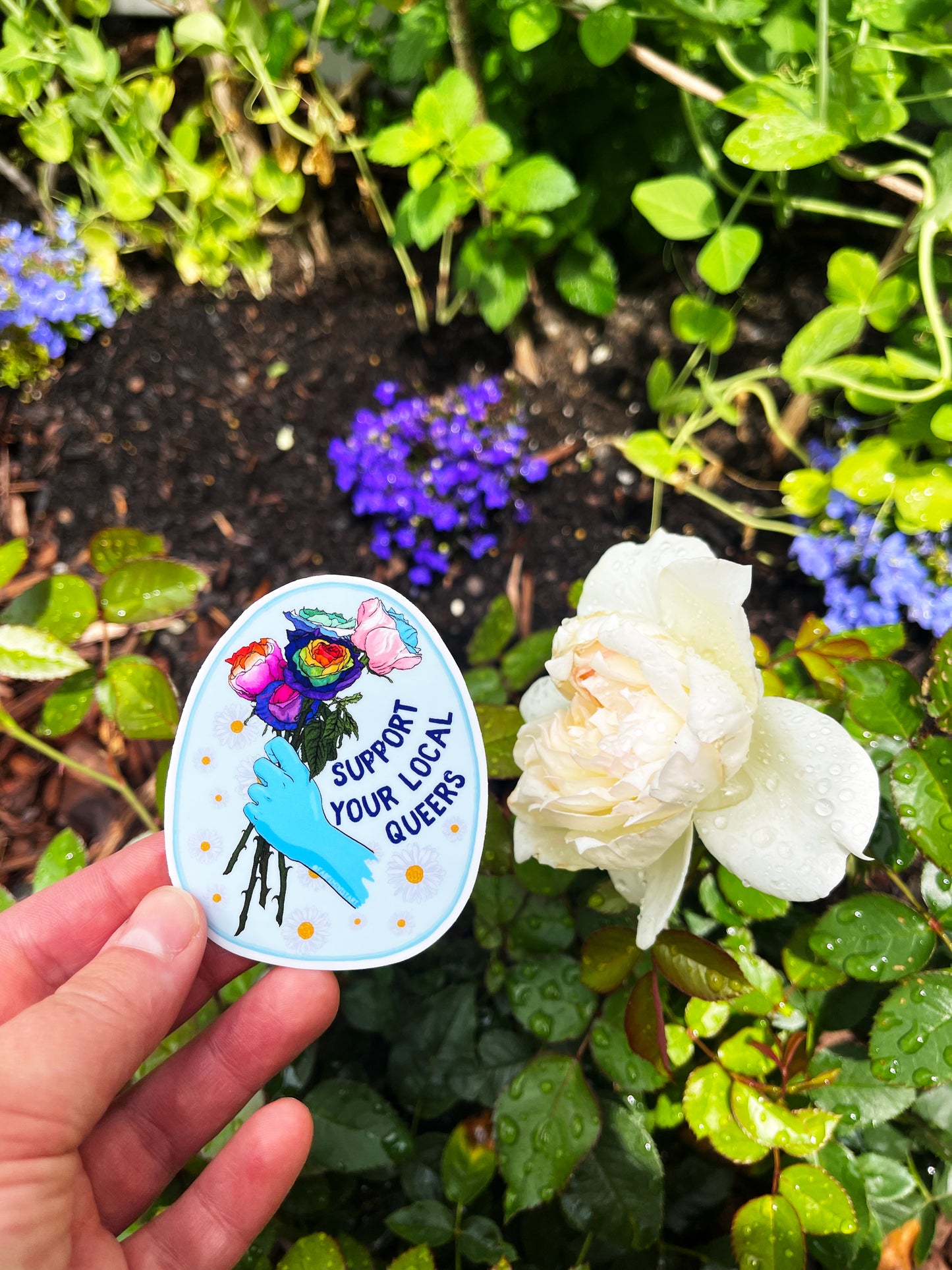 Support Your Local Queers: LGBTQ Pride Sticker