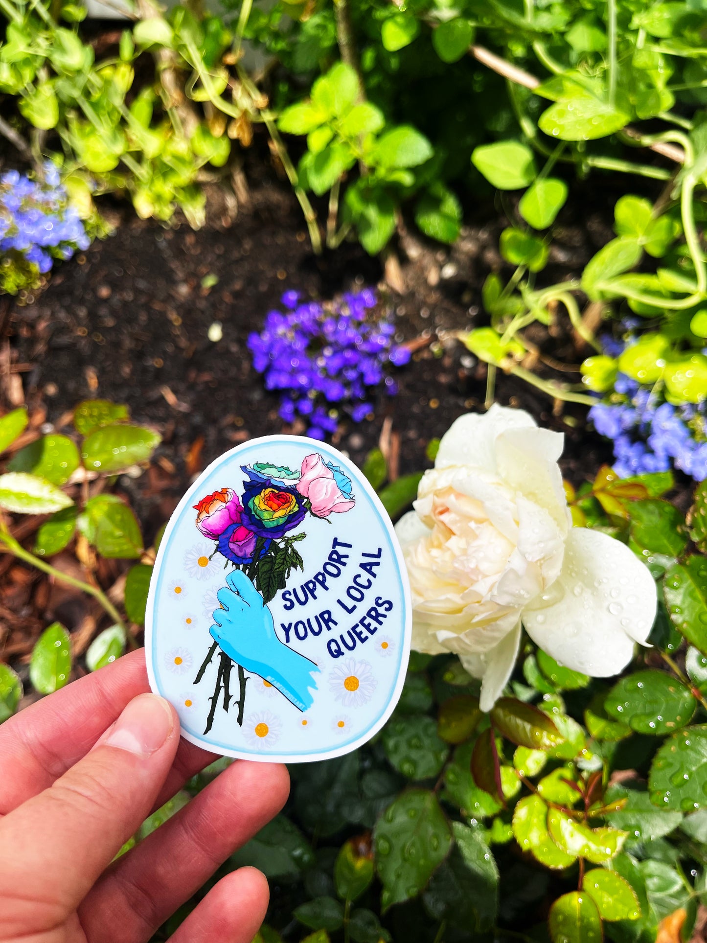 Support Your Local Queers: LGBTQ Pride Sticker