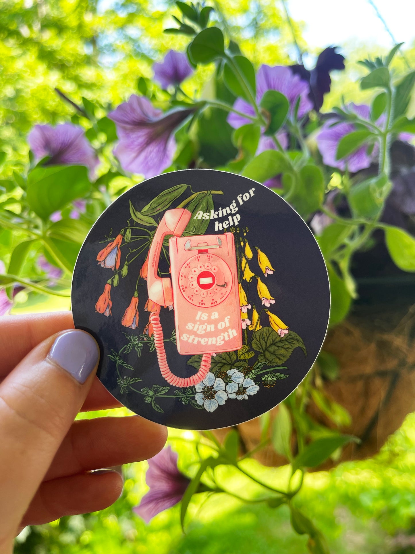 Asking For Help Is A Sign Of Strength: Feminist Sticker