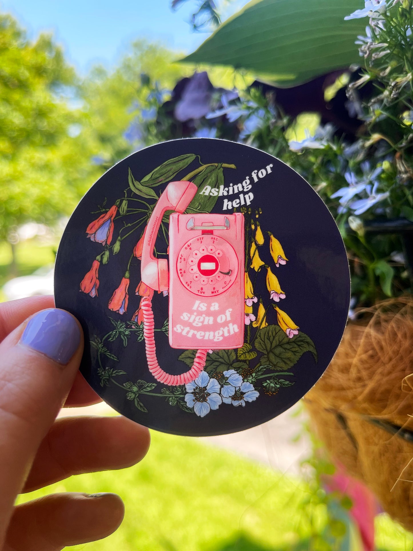 Asking For Help Is A Sign Of Strength: Feminist Sticker