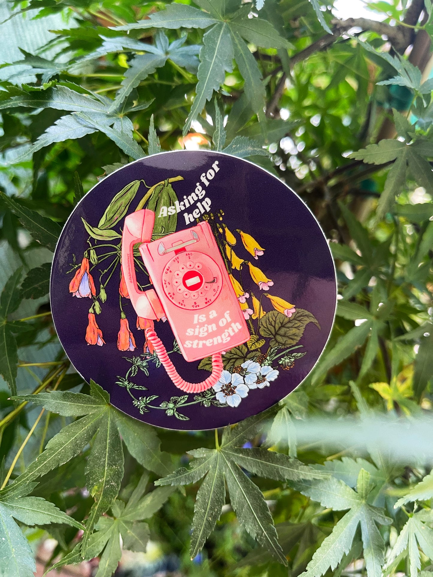 Asking For Help Is A Sign Of Strength: Feminist Sticker