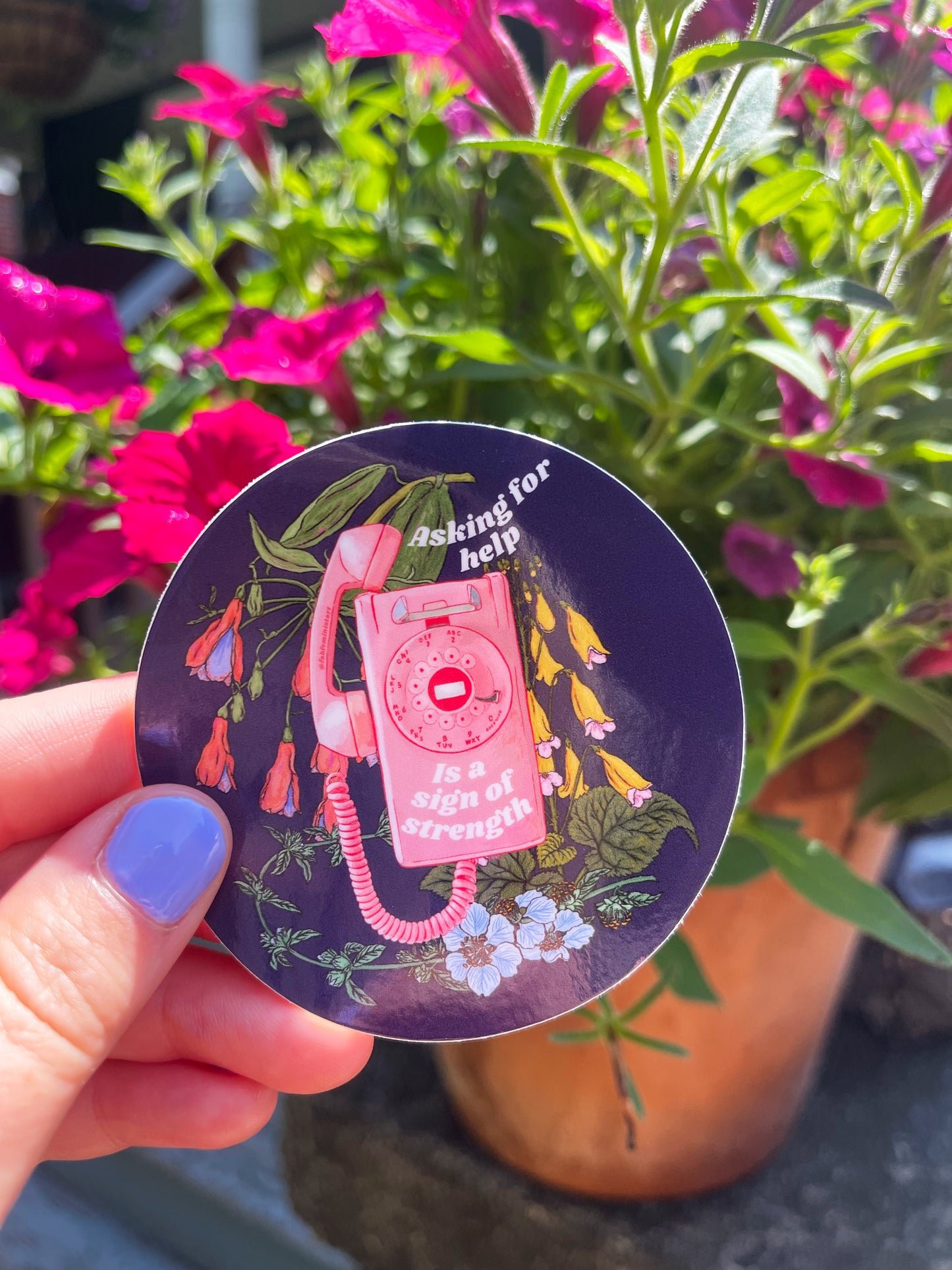 Asking For Help Is A Sign Of Strength: Feminist Sticker