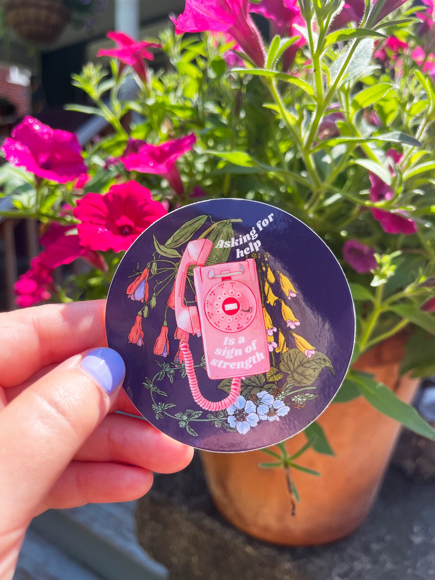 Asking For Help Is A Sign Of Strength: Feminist Sticker
