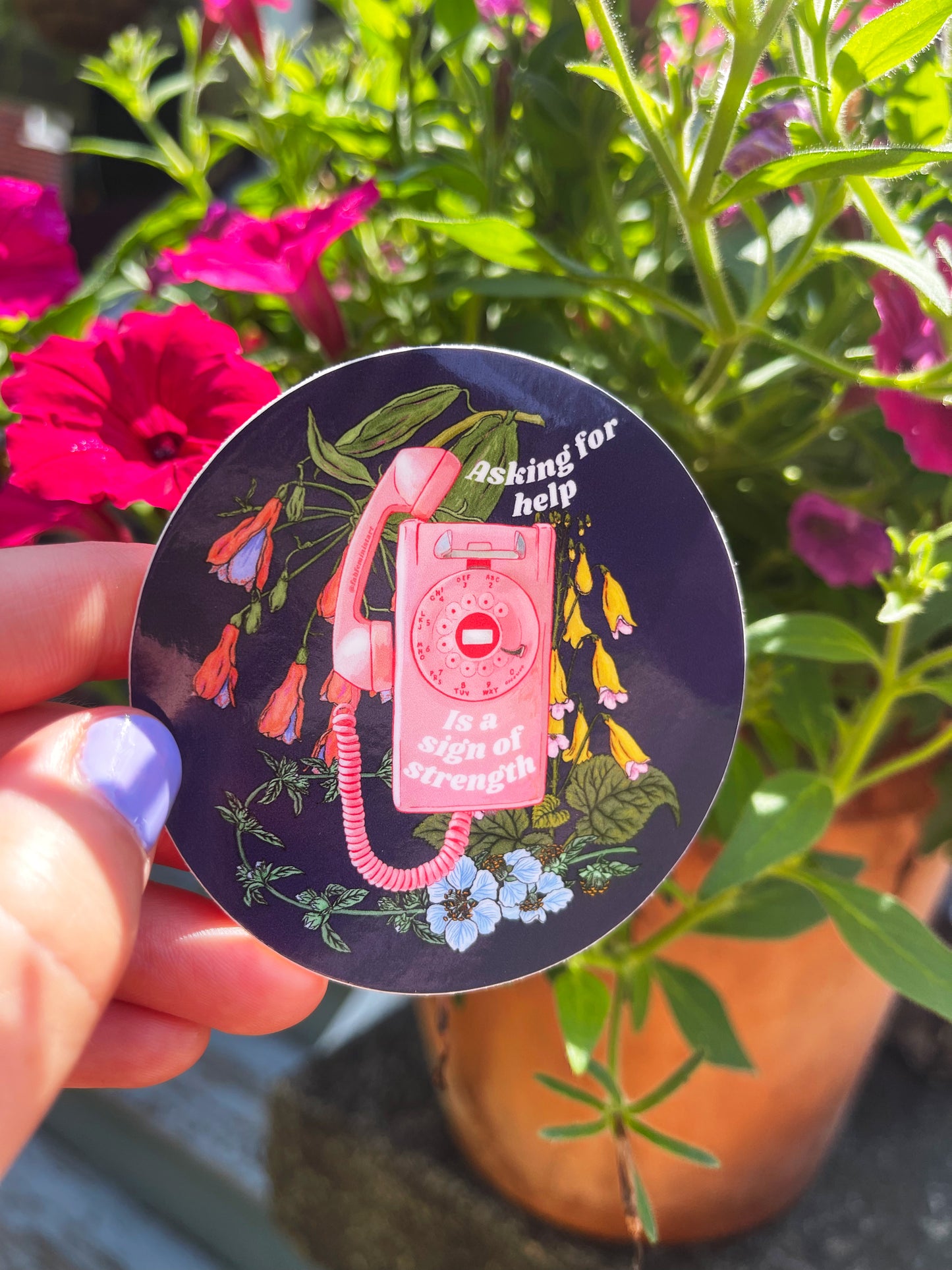 Asking For Help Is A Sign Of Strength: Feminist Sticker