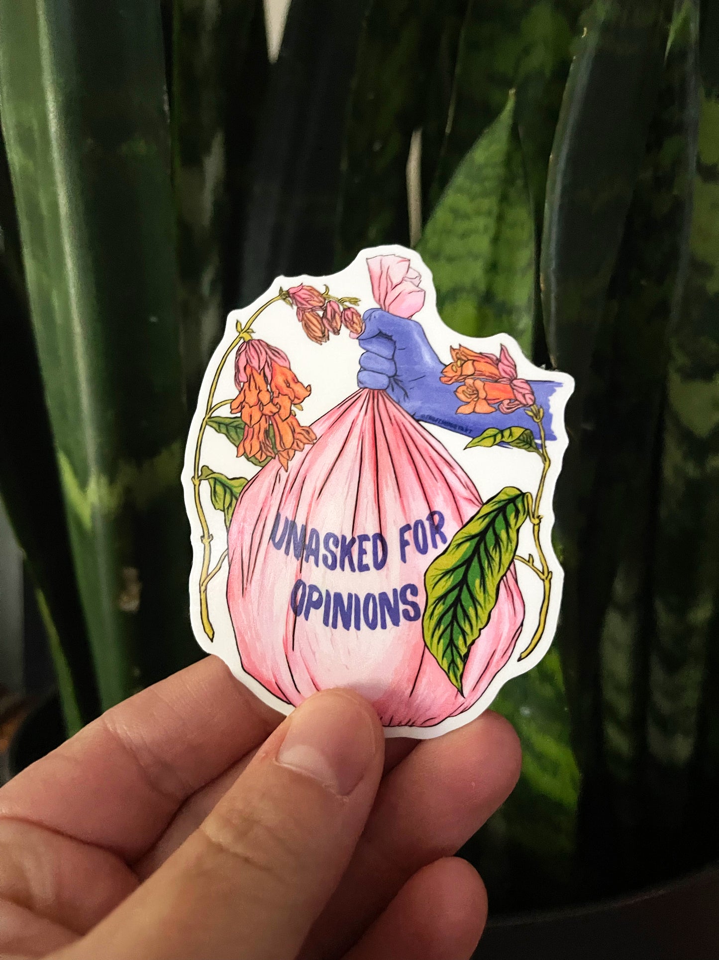 Unasked For Opinions In The Trash: Feminist Sticker